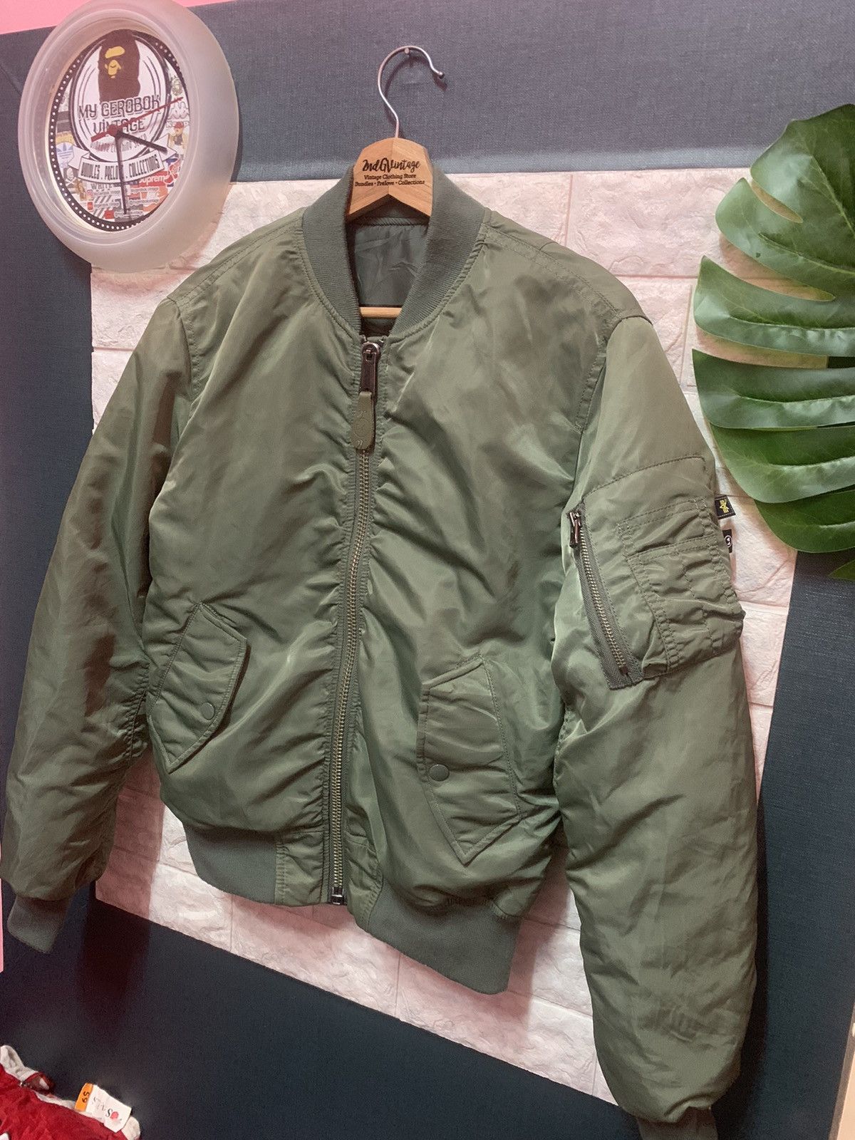 Alpha Industries × Vintage RARE!! Flight Bomber Jacket LA Size US M / EU 48-50 / 2 - 2 Thumbnail