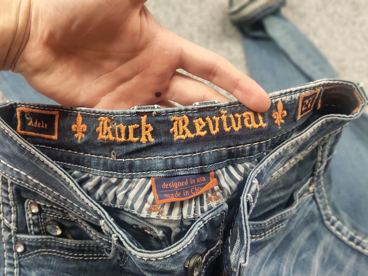 Rock Revival Vintage Rock Revival Adele logo Y2K Style Faded denim Jeans Size 27" / US 4 / IT 40 - 11 Thumbnail