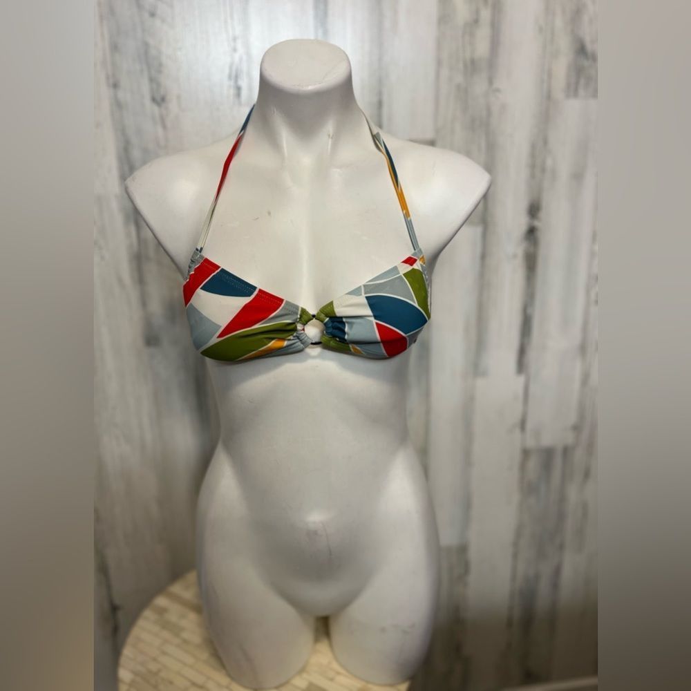 Other Colorful Geometric Halter Bikini Top – Size Small | Adjustab Size ONE SIZE - 1 Thumbnail