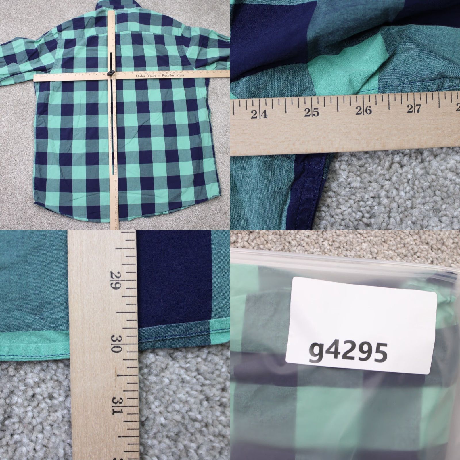 UNTUCKit UNTUCKit Bonarda Shirt Mens 2XLT XXL Tall Green/Blue Plaid Long Sleeve Size US XXL / EU 58 / 5 - 8 Thumbnail