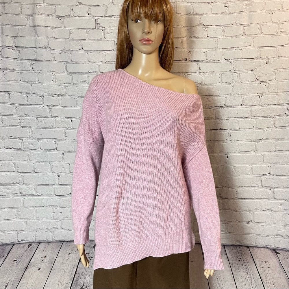 Other Collaboration Cashmere Off Shoulder Ribbed Pink Sweater Siz Size XS / US 0-2 / IT 36-38 - 1 Thumbnail