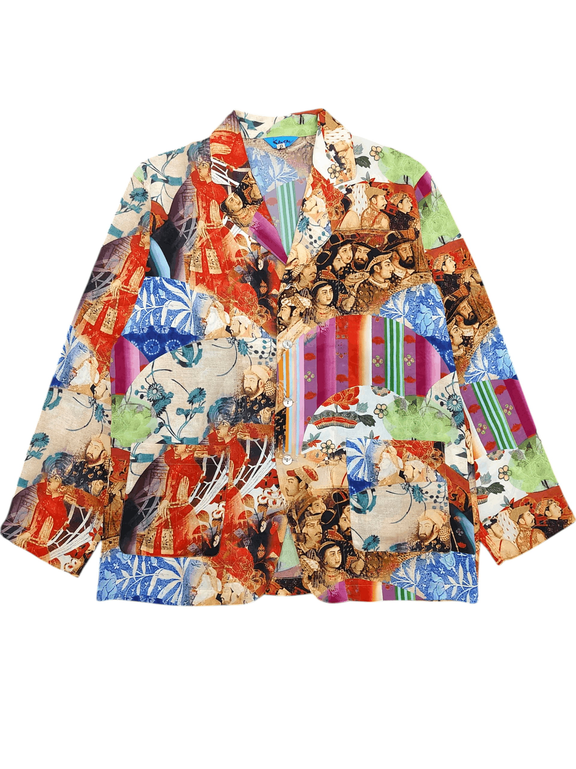 Kansai Yamamoto ARCHIVE📕80s Kansai AOP Historical Portrait Mosaic Art Jacke Size US L / EU 52-54 / 3 - 1 Thumbnail
