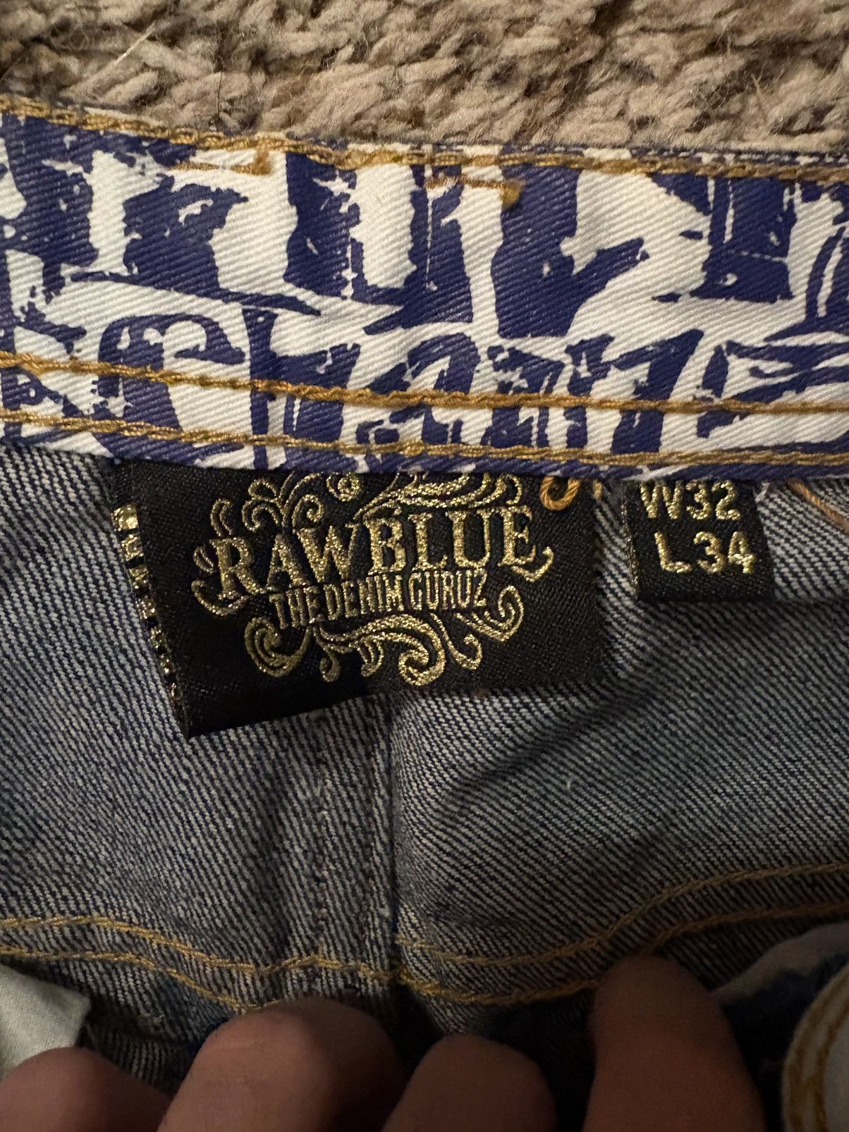 Vintage Raw Blue jeans Size US 32 / EU 48 - 3 Thumbnail