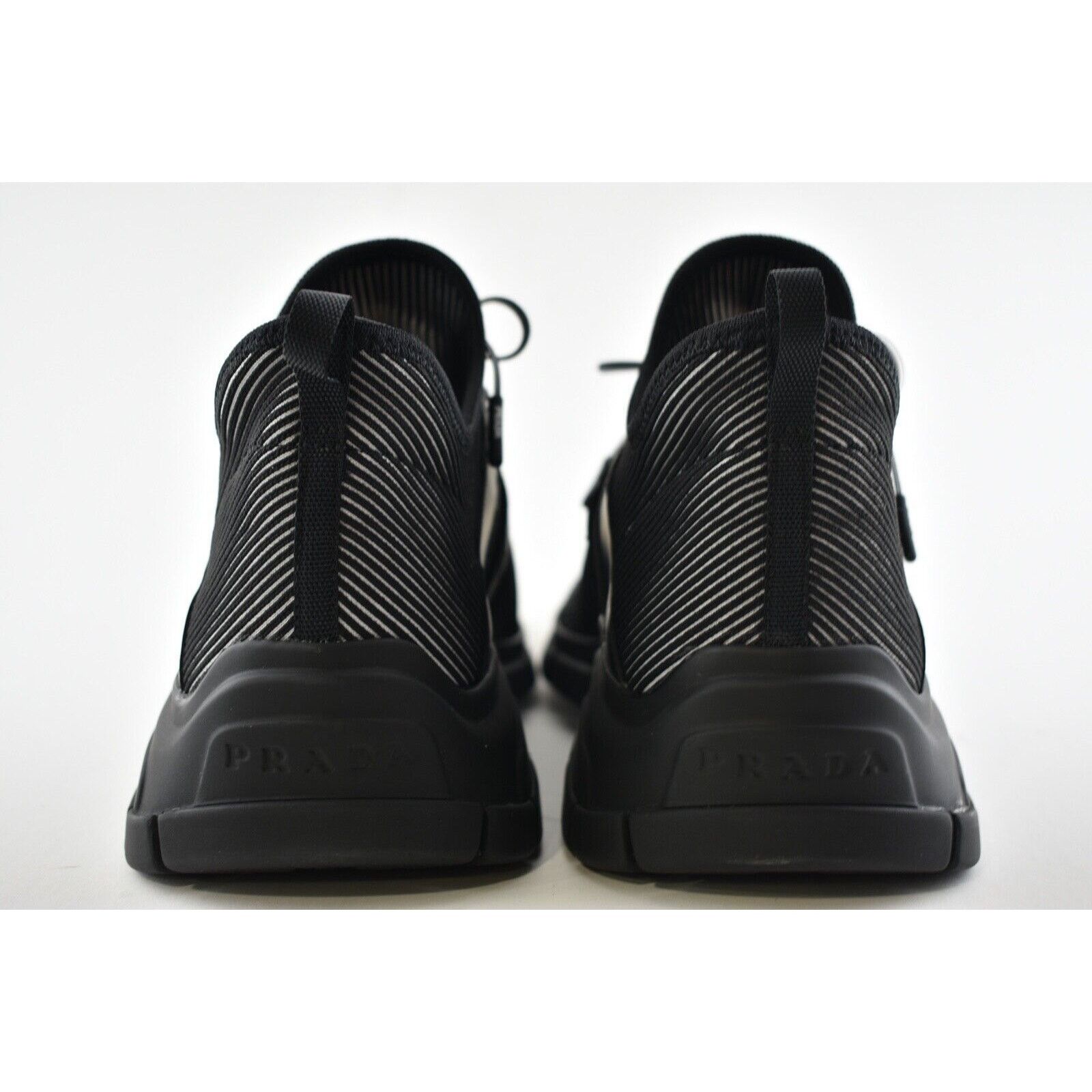 Prada Prada Logo Knit Row Sock Black White Low Flat Trainer Size US 11 / EU 44 - 11 Thumbnail