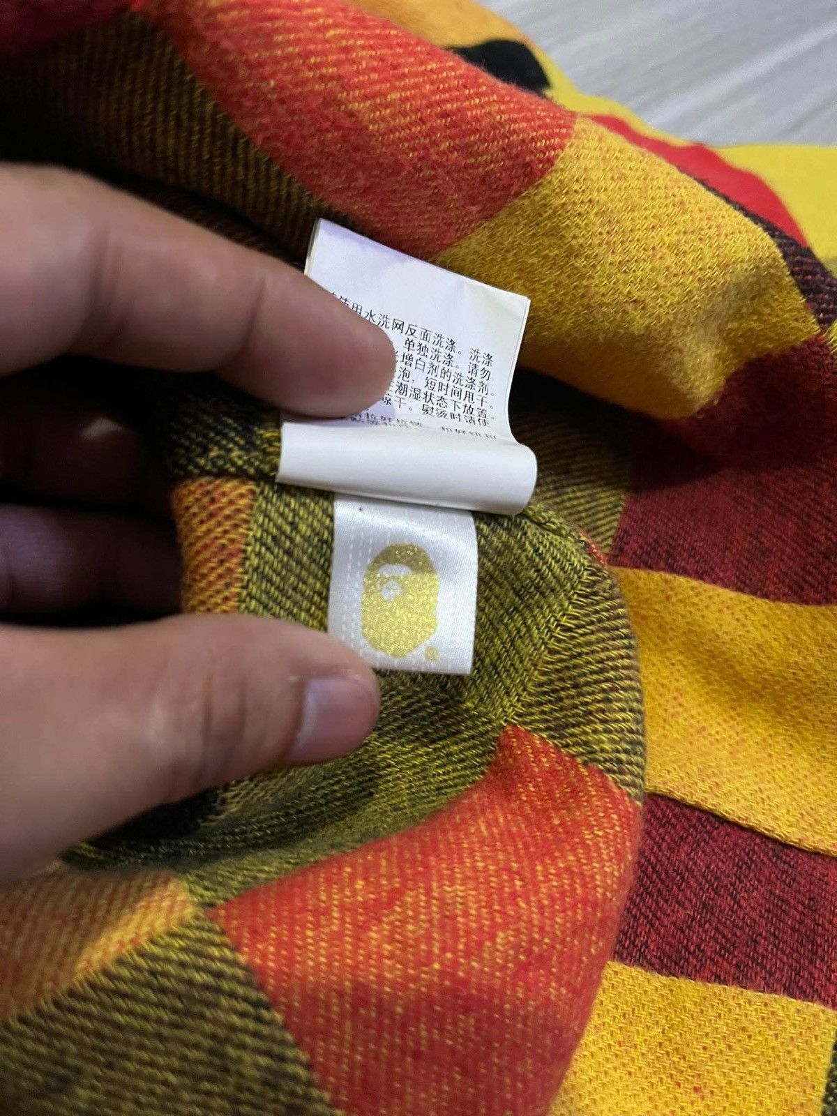 Bape Bape Patched Block Check Button Up Shirt Size US XL / EU 56 / 4 - 9 Thumbnail