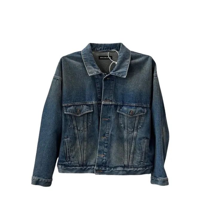 Balenciaga Balenciaga Denim Jacket with Logo 0079 Size US L / EU 52-54 / 3 - 1 Thumbnail