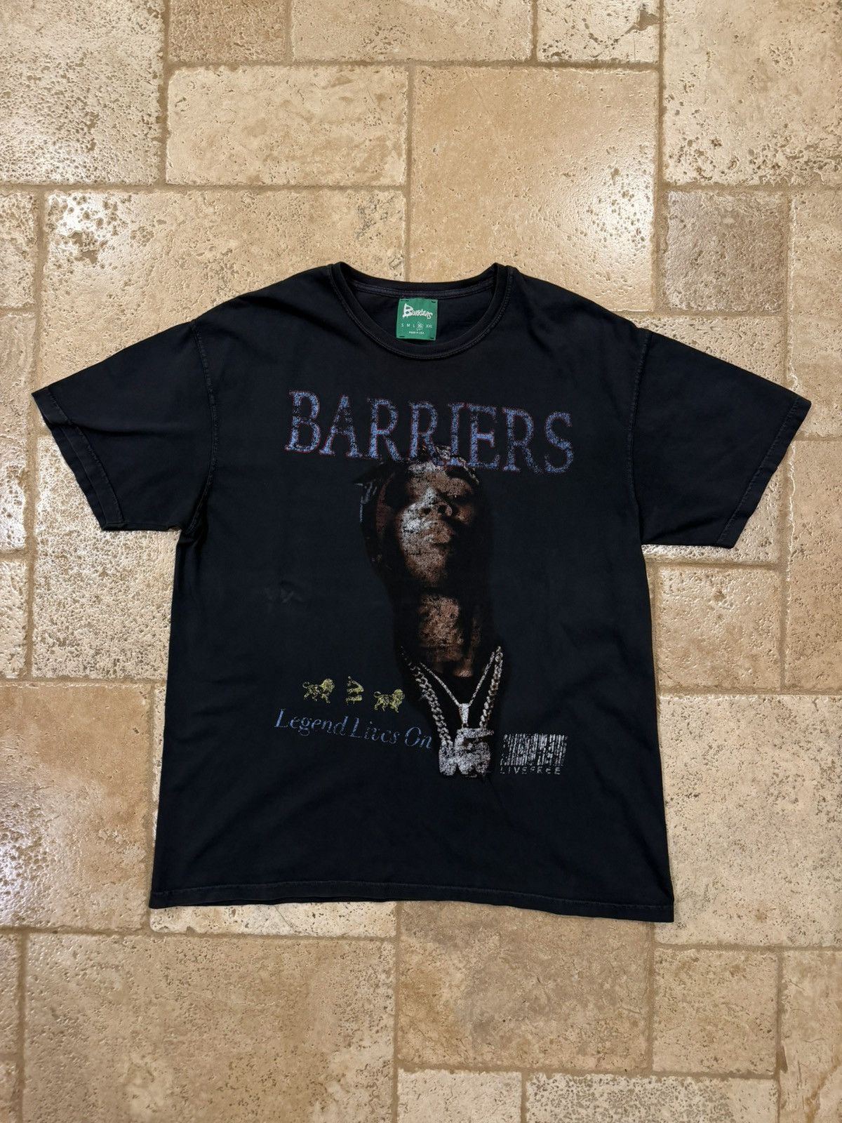 Barriers Barriers Pop Smoke Legend Lives On Black Chains Rap Tee Size US XL / EU 56 / 4 - 3 Thumbnail
