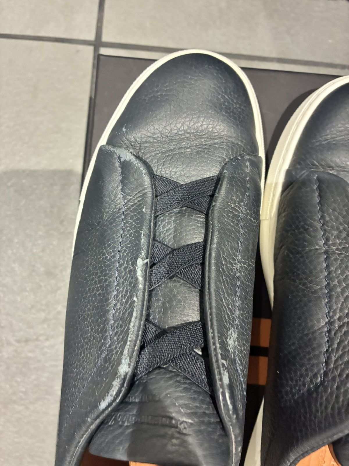 Ermenegildo Zegna Zegna navy triple stitch uk 7 eu 41 Size US 8 / EU 41 - 6 Thumbnail