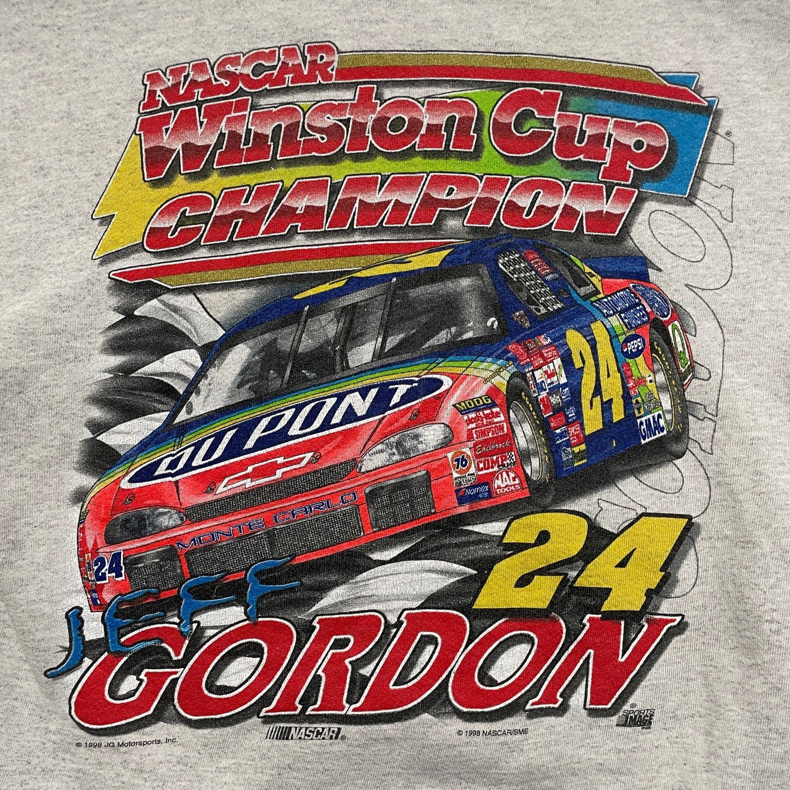 NASCAR VTG Y2K 90s Nascar Winston Cup Jeff Gordon Gray Sweatshirt M Size US M / EU 48-50 / 2 - 5 Thumbnail