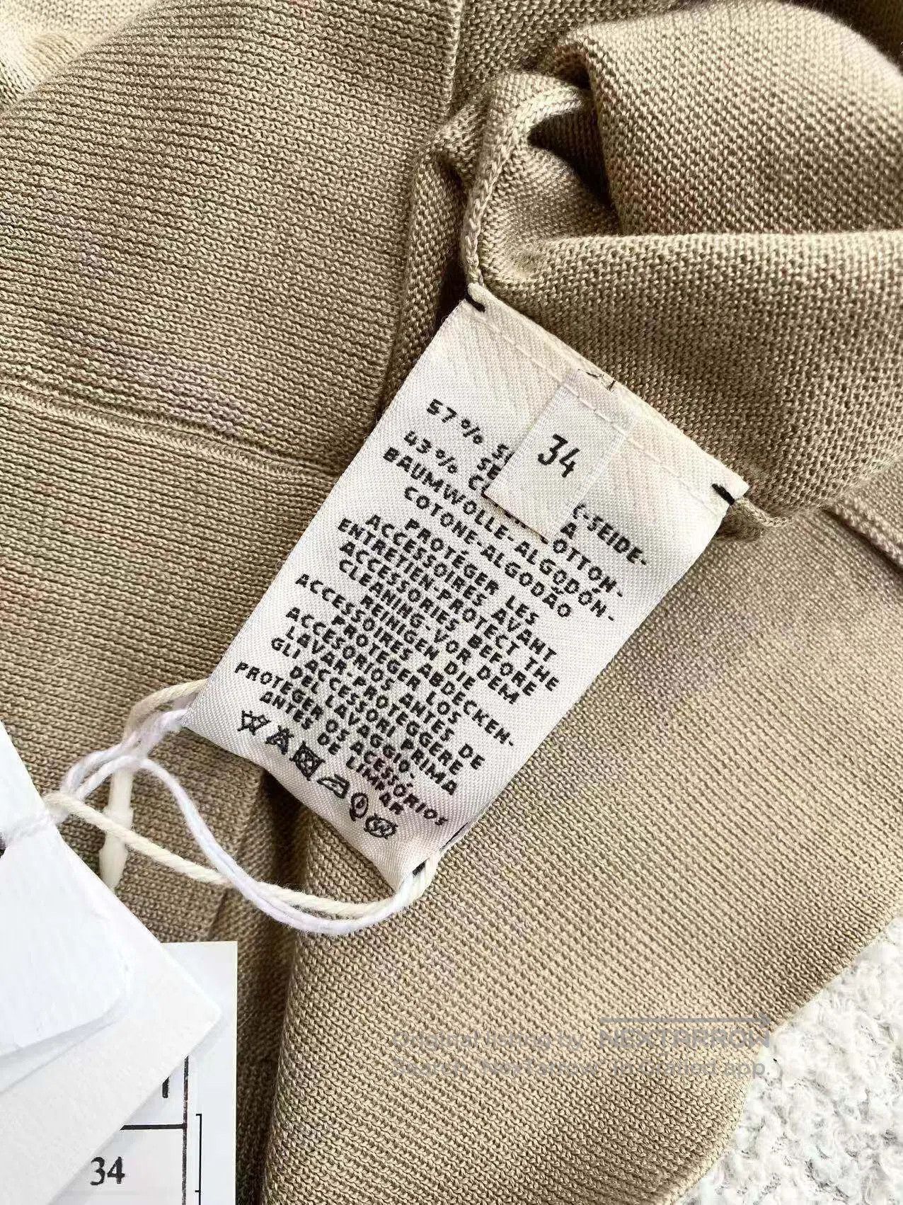 Hermes Hermes Rivet-embellished coffee short-sleeved knitwear| Size 4XL / US 24-26 - 5 Thumbnail