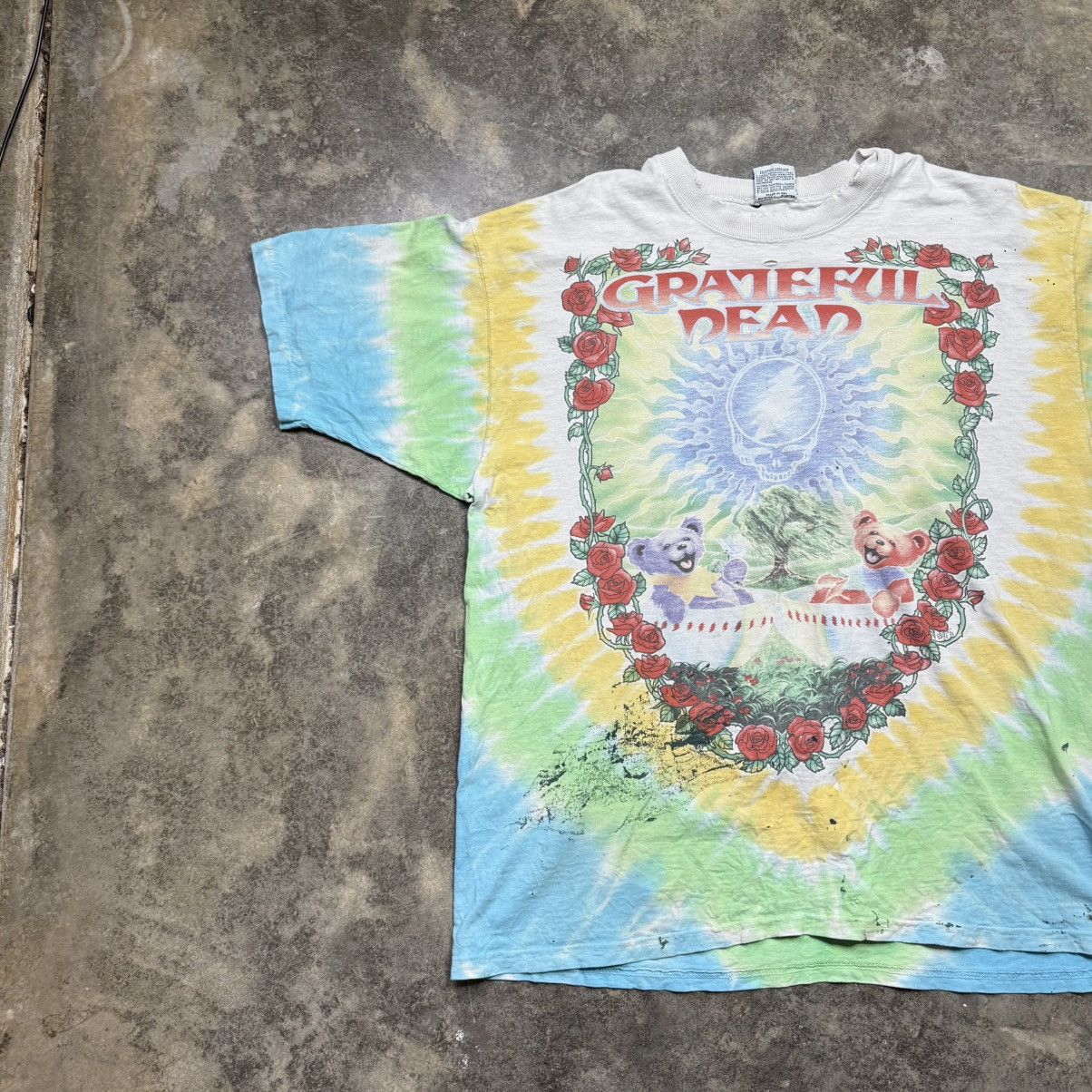 vintage grateful dead tye dye ying yang dragon band tshirt