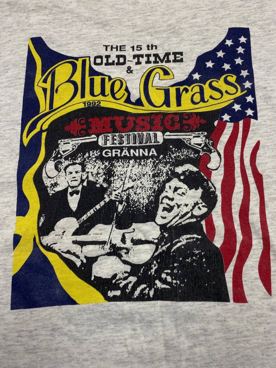 Band Tees Blue Grass music festival 1992 single stich vintage t shirt Size US XL / EU 56 / 4 - 2 Thumbnail