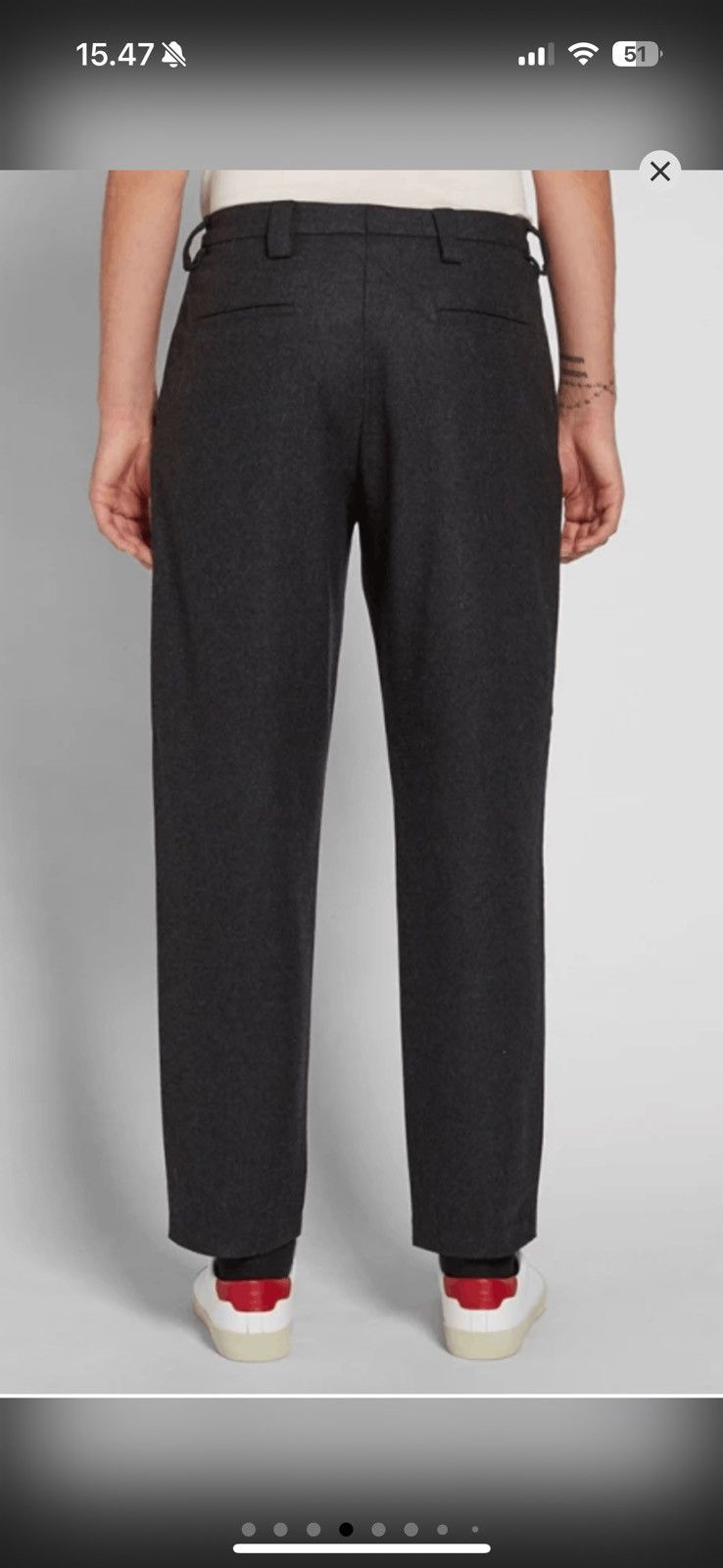 Acne Studios Acne Studios AW17 Alie Grey Flannel Trousers Size US 32 / EU 48 - 10 Thumbnail