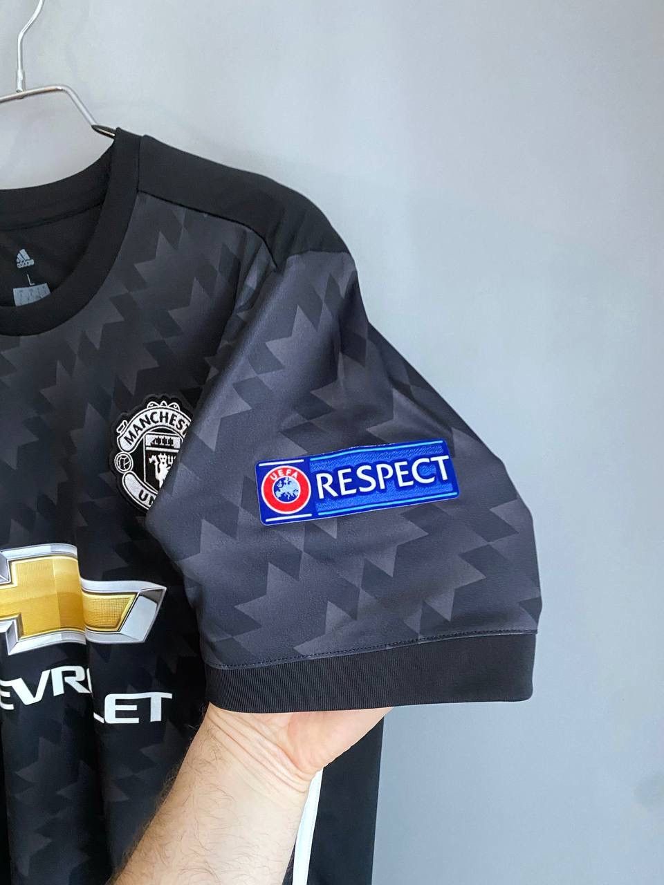 Adidas Adidas Manchester United 2017/18 Soccer Jersey Champions League Patch #9 Lukaku Size US L / EU 52-54 / 3 - 6 Thumbnail