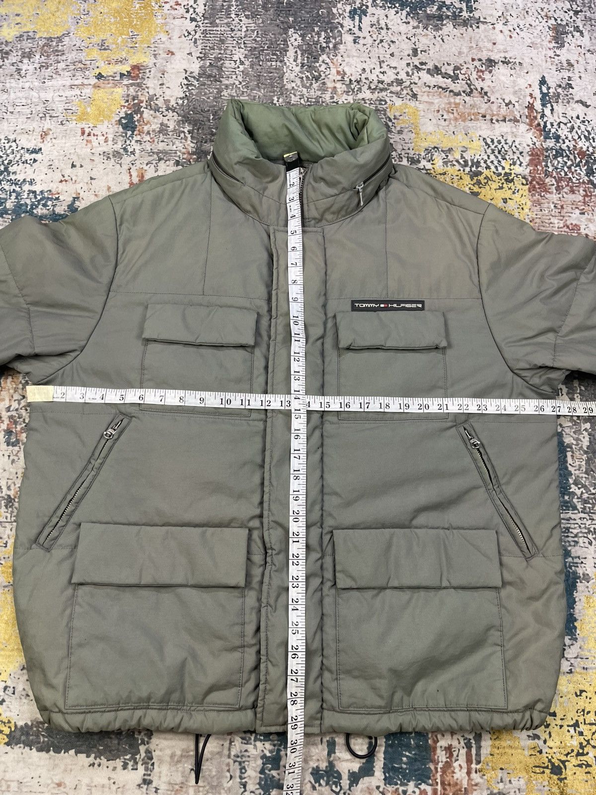 Tommy Hilfiger Vtg Y2k Tommy Hilfiger Multi Pocket Down Jacket Size US L / EU 52-54 / 3 - 18 Thumbnail