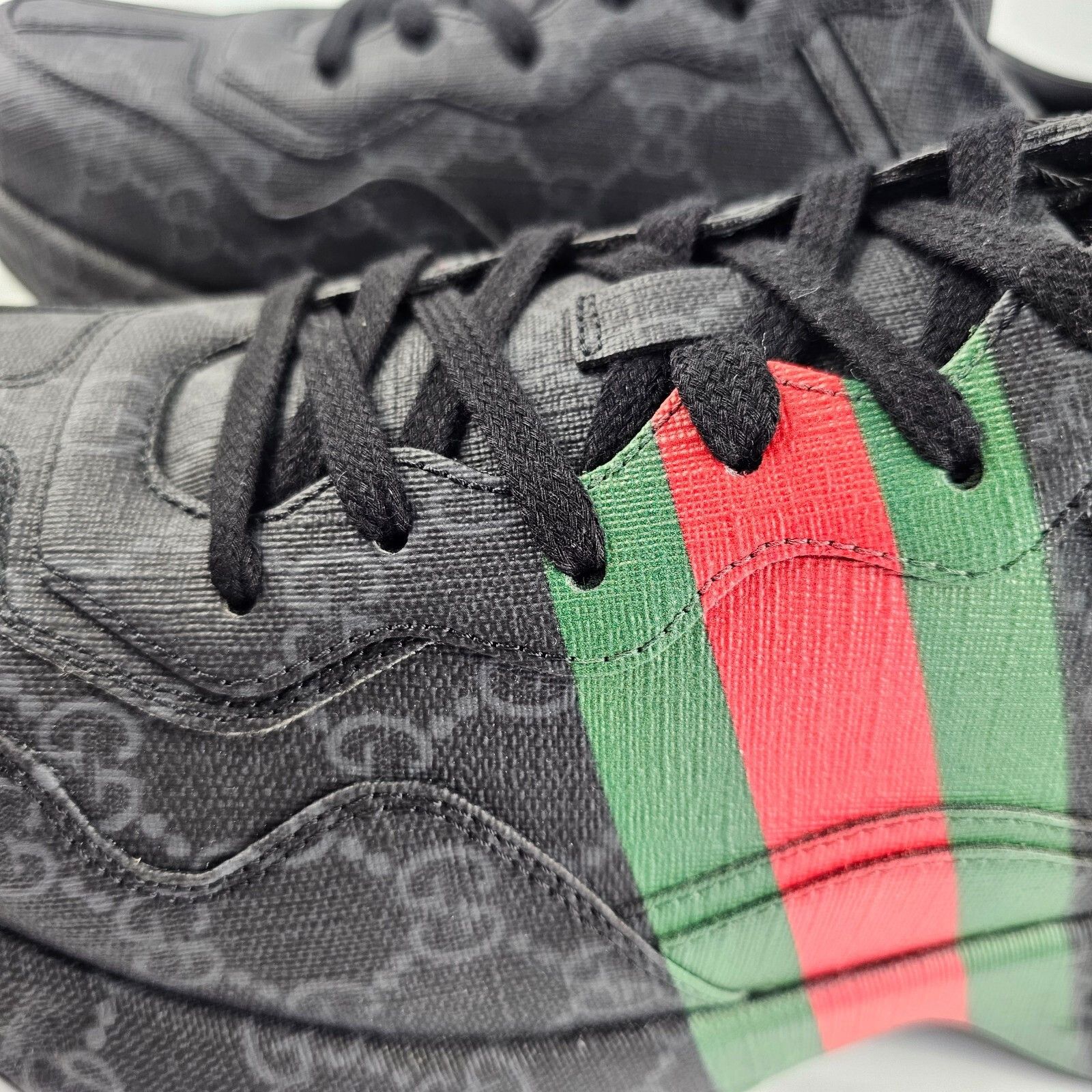 Gucci GUCCI Rython Men's Black GG Canvas Sneakers New And Authenti Size US 8 / EU 41 - 7 Thumbnail