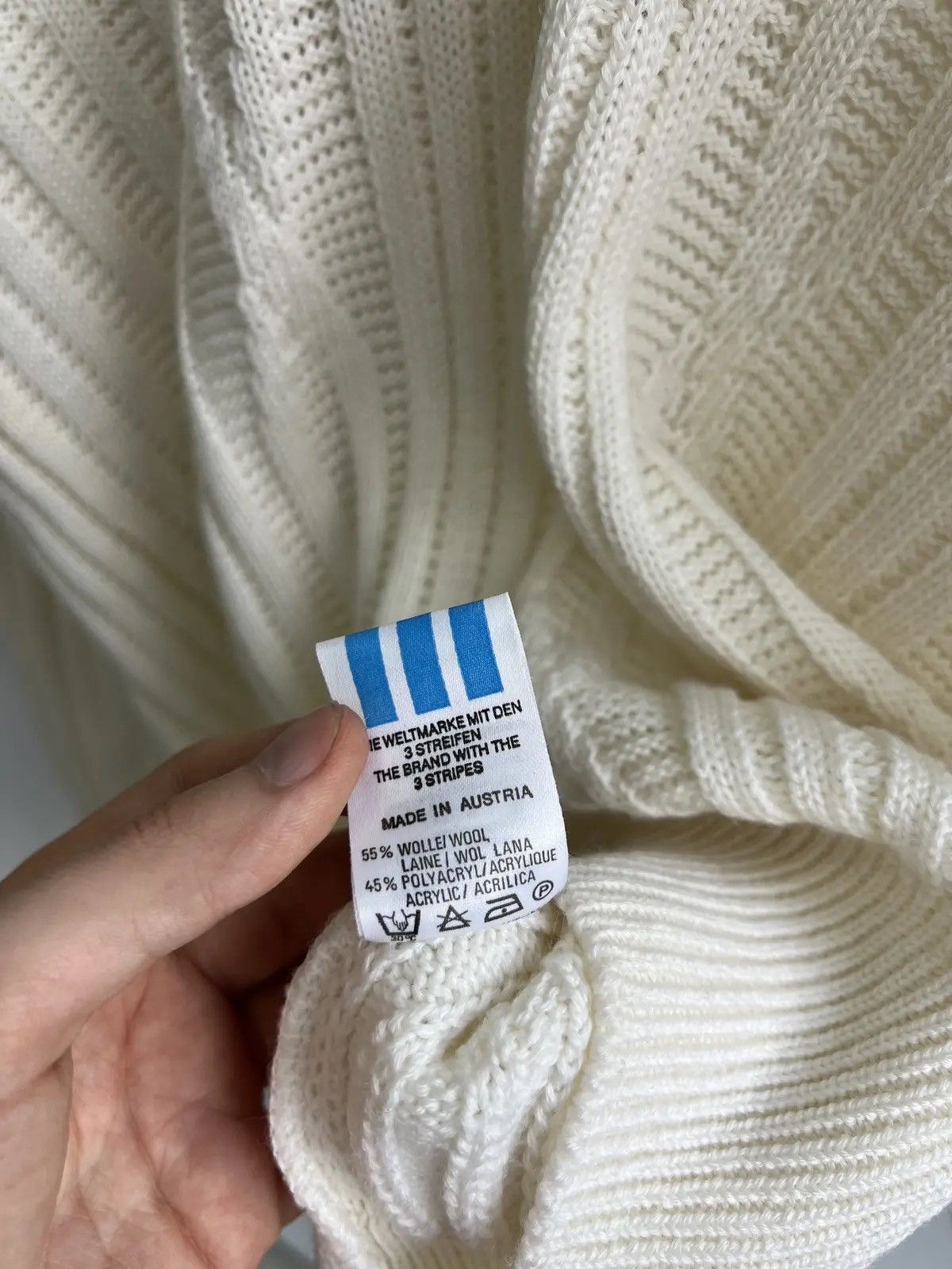 Adidas × Vintage Vintage Adidas Knitted Wool 90s Sweater Size US L / EU 52-54 / 3 - 8 Thumbnail