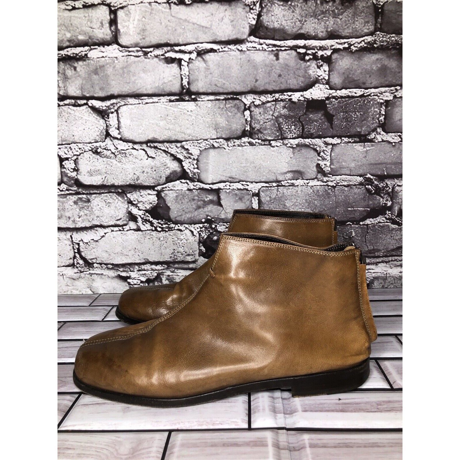 Other AGL Brown Leather Casual Back Zip Booties Ankle Boots Shoes Size US 6 / IT 36 - 18 Thumbnail