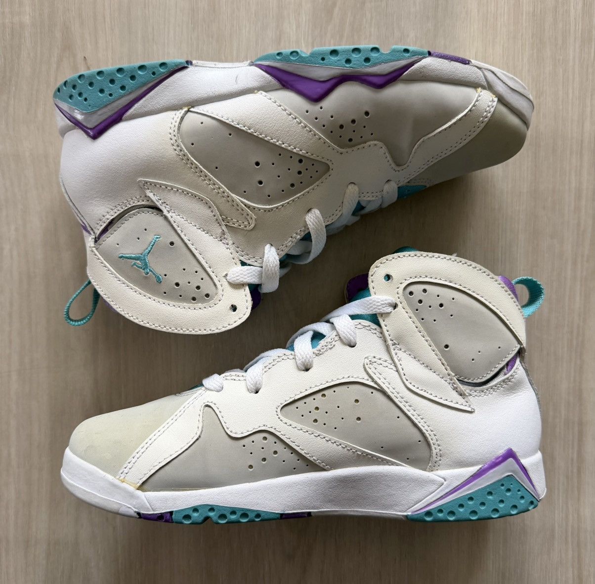 Jordan Brand Rare 2011 Air Jordan AJ7 Retro PS 'Mineral Blue' 442961-001 Size US 4.5 / IT 34.5 - 3 Thumbnail