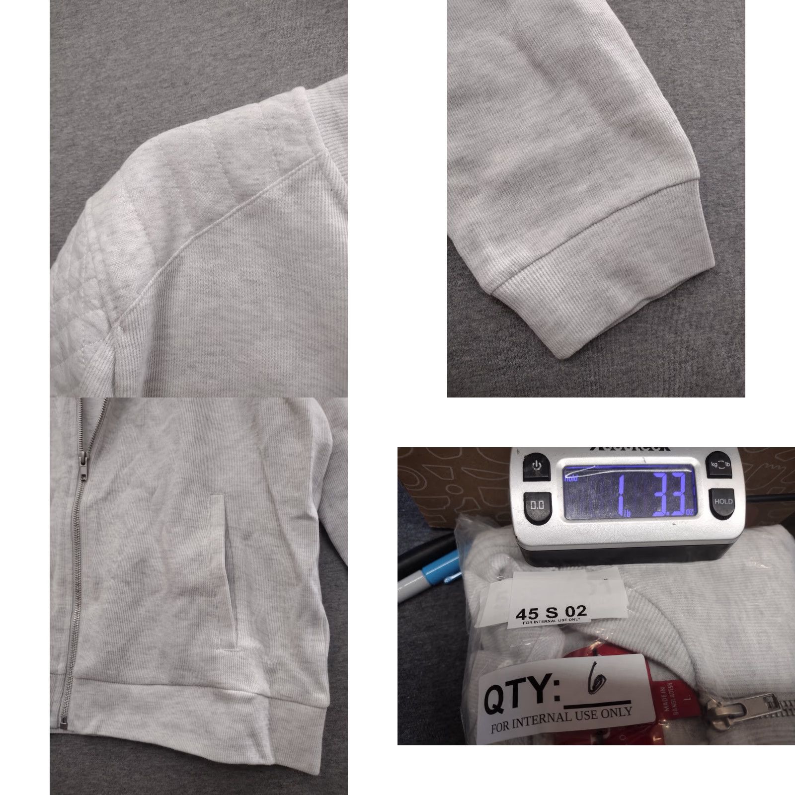 Guess Guess Men's Moto Jacket Color Light Grey Size L With Zipper Pockets Size US L / EU 52-54 / 3 - 8 Thumbnail