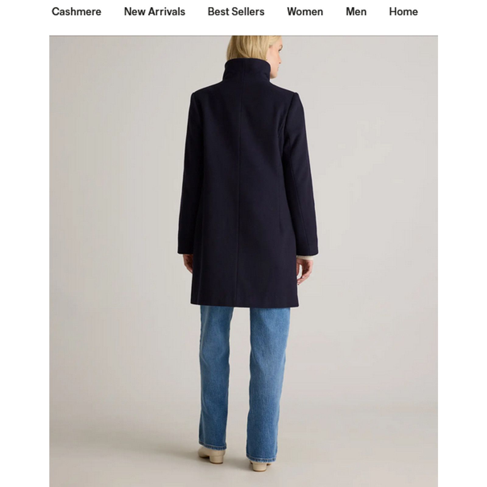 Quince Quince Wool Cocoon Coat Cadet Blue Size S NWT Size S / US 4 / IT 40 - 2 Thumbnail