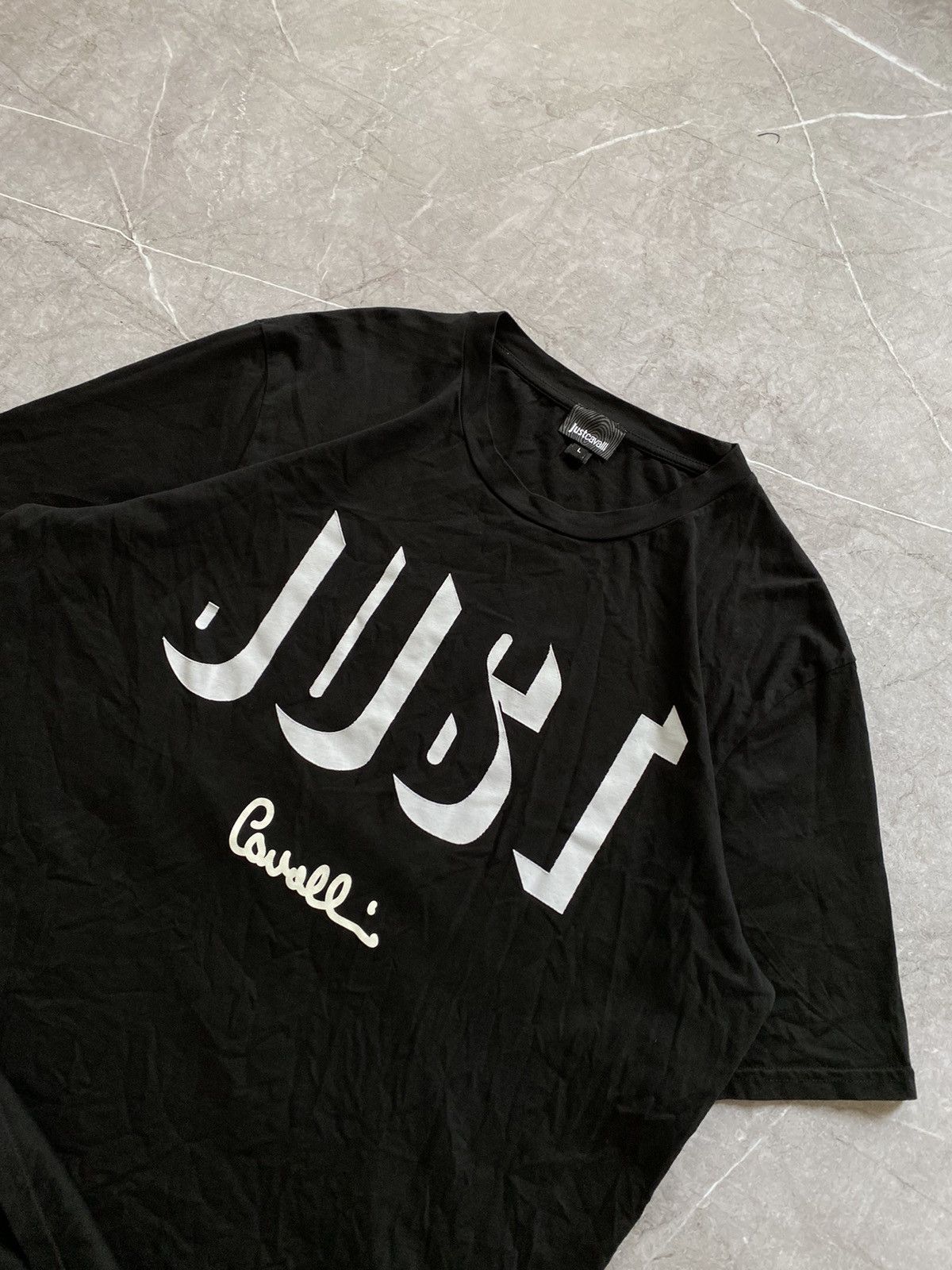 Just Cavalli × Roberto Cavalli Just Cavalli Big Centre Logo Luxury Short Sleeve Tee Shirt Size US L / EU 52-54 / 3 - 3 Thumbnail