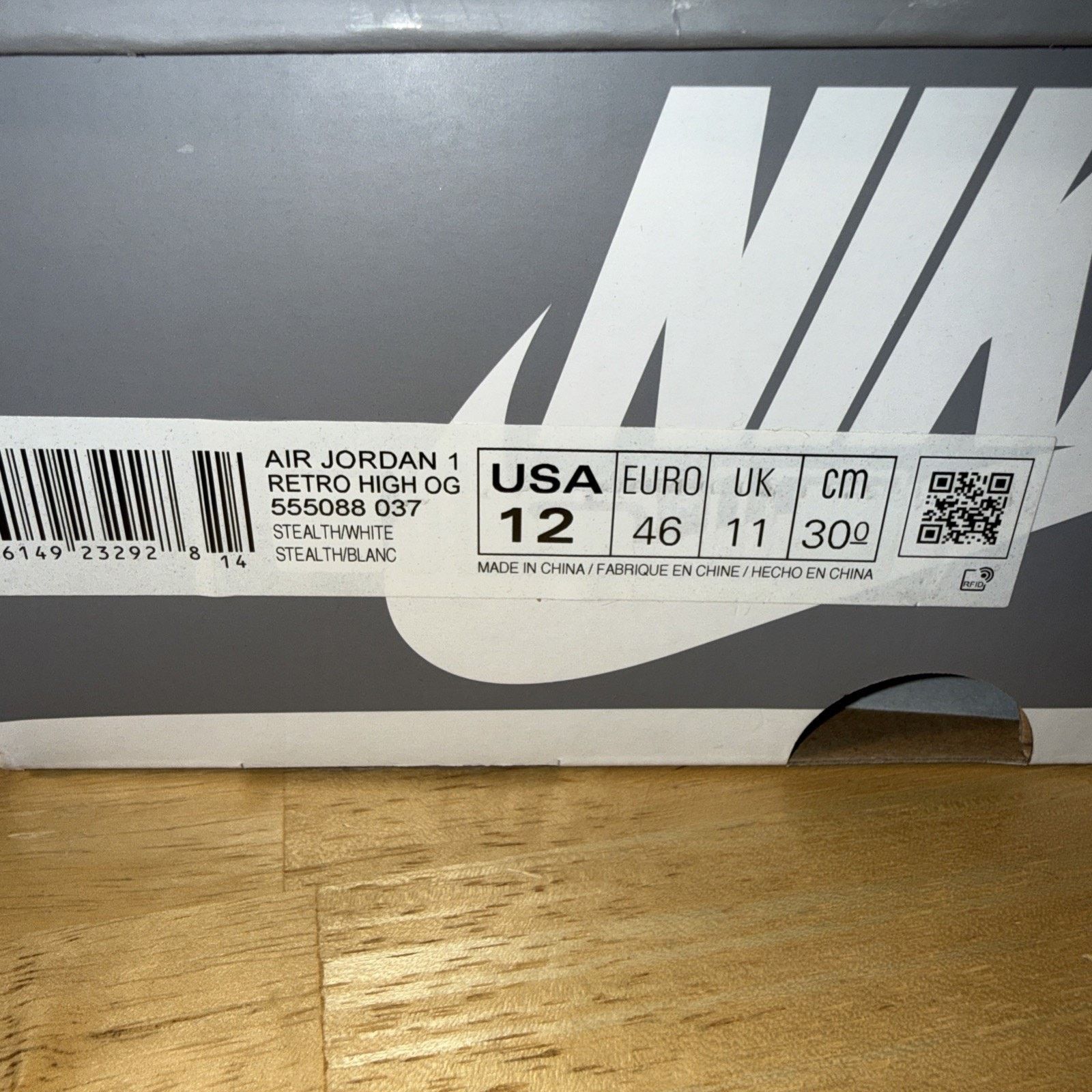 Nike Size 12 - Jordan 1 Retro High OG Stealth Size US 12 / EU 45 - 10 Thumbnail