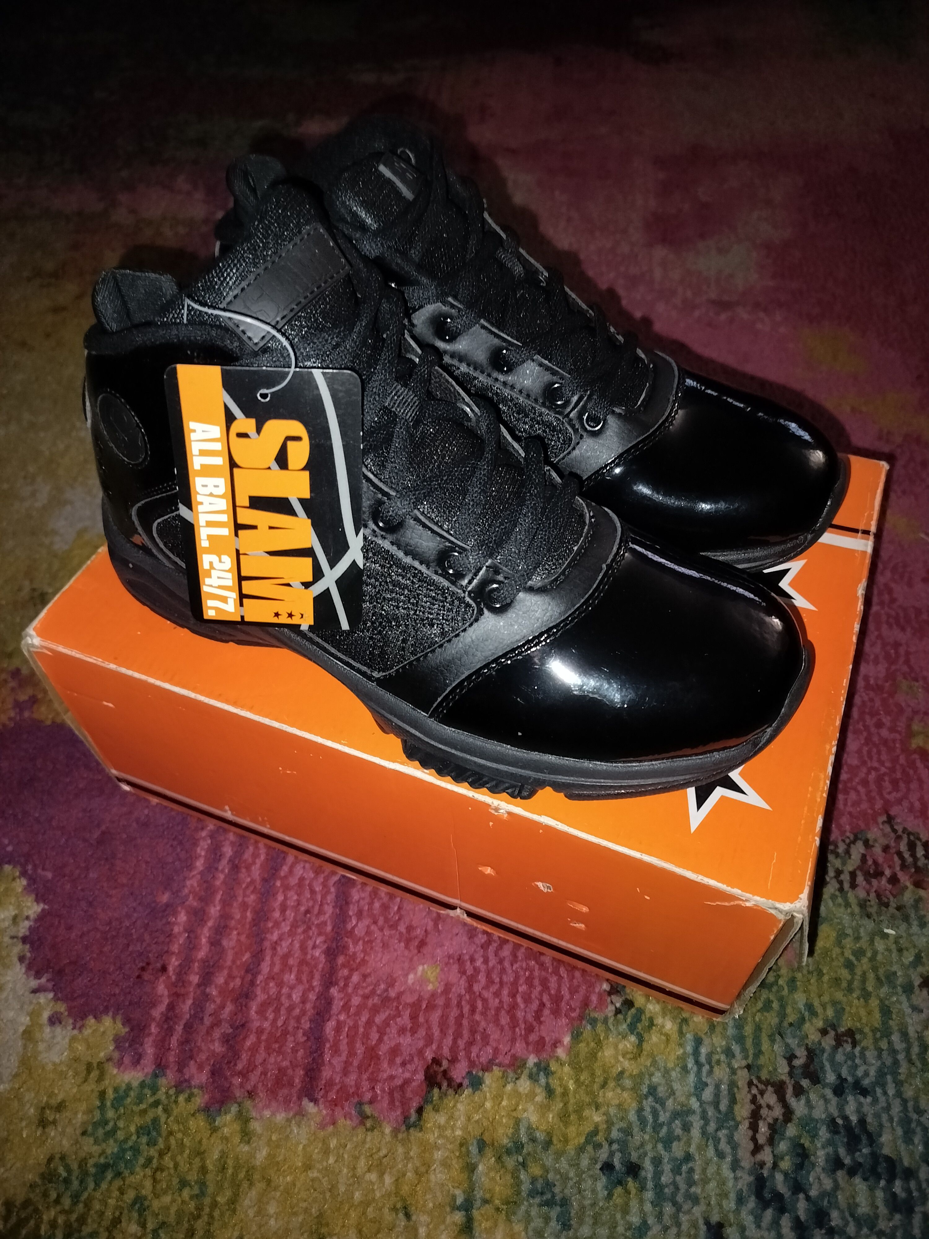 image of Slam Magazine Basketball Shoes Mens (8) Ultra Rare in Black Patent