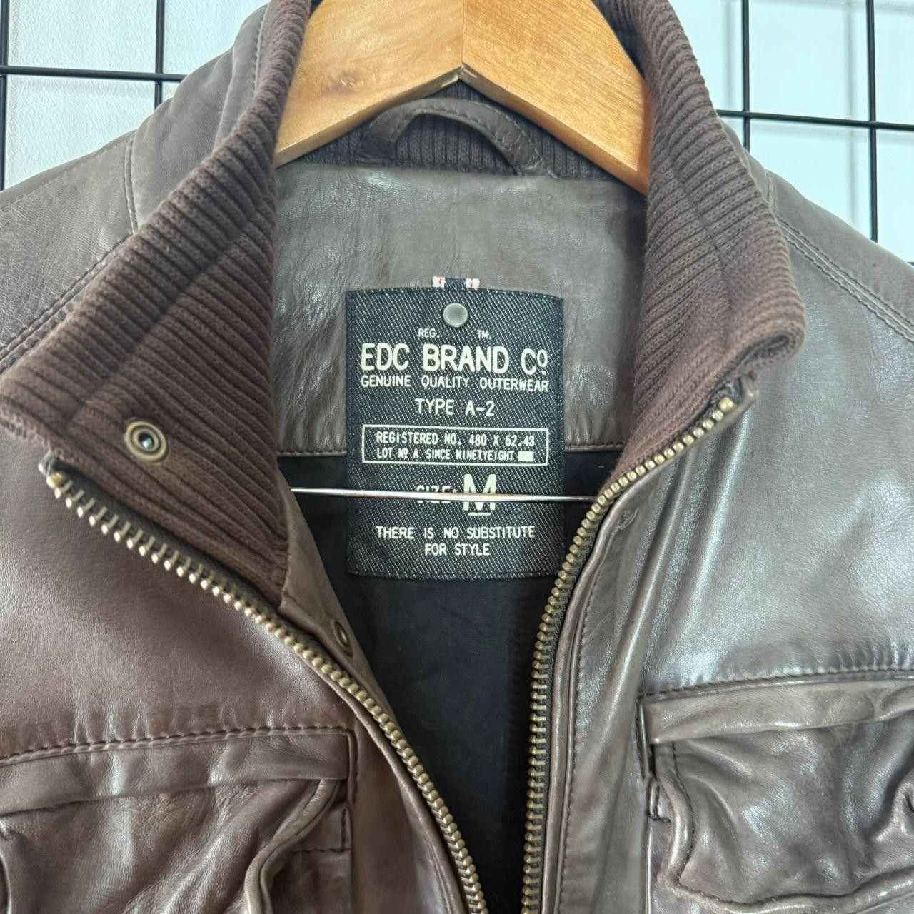 Vintage Vintage 90s Leather Jacket Brown Japan Style Sheep Leather Size US L / EU 52-54 / 3 - 5 Thumbnail