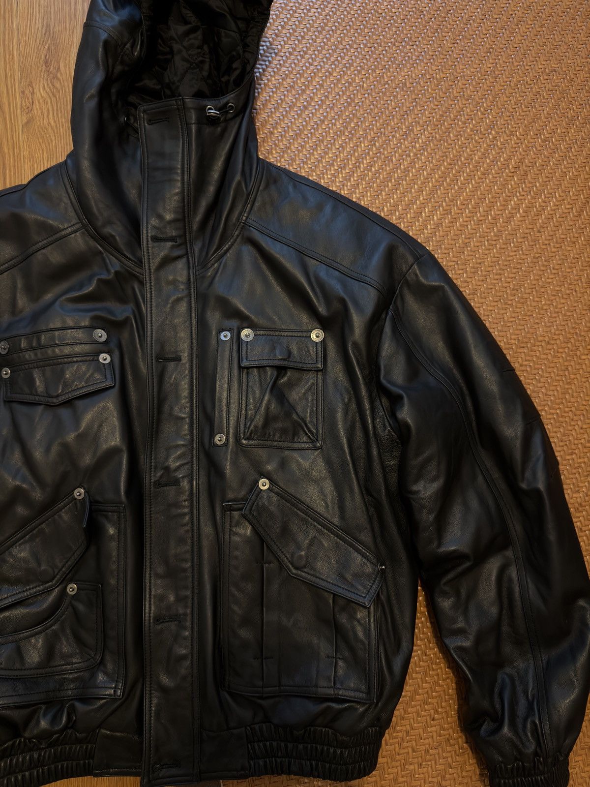 Other Les Gaultier Leather Hooded Jacket Size US M / EU 48-50 / 2 - 2 Thumbnail