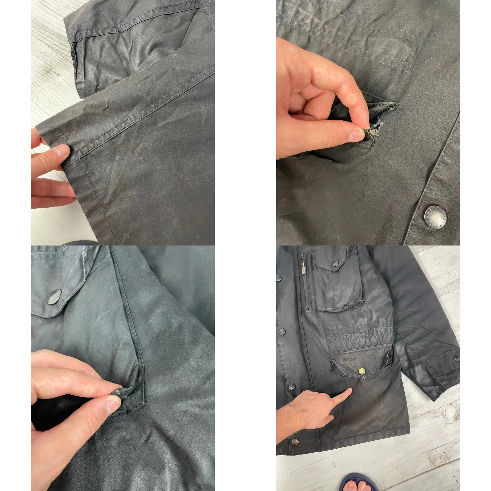 Barbour VINTAGE Barbour Sapper Jacket Rain Coat Black L Mens Waxed Casual Size US L / EU 52-54 / 3 - 8 Thumbnail