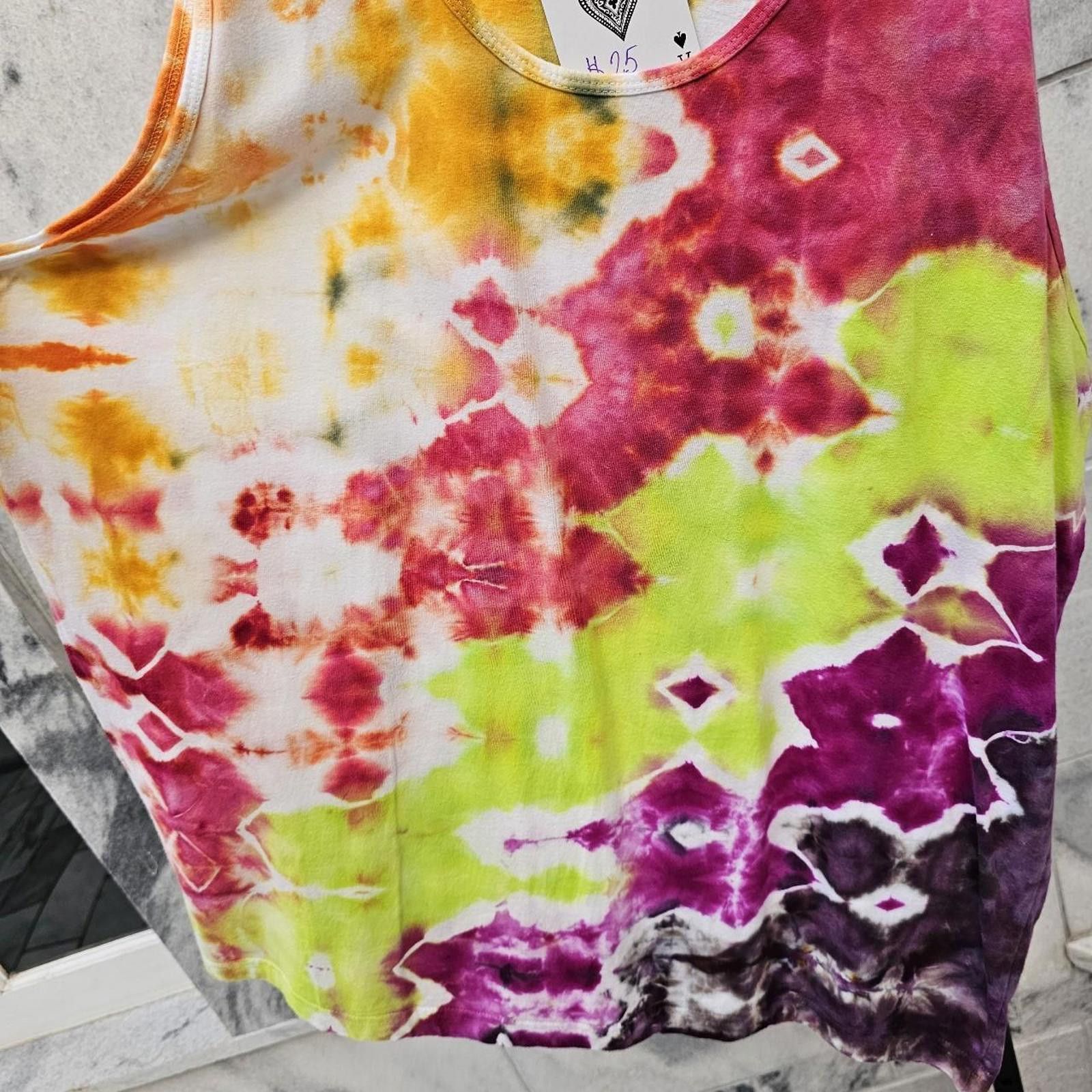 American Apparel American Apparel Women's Tie-Dye Tank Top Handmade Size XL / US 12-14 / IT 48-50 - 2 Thumbnail