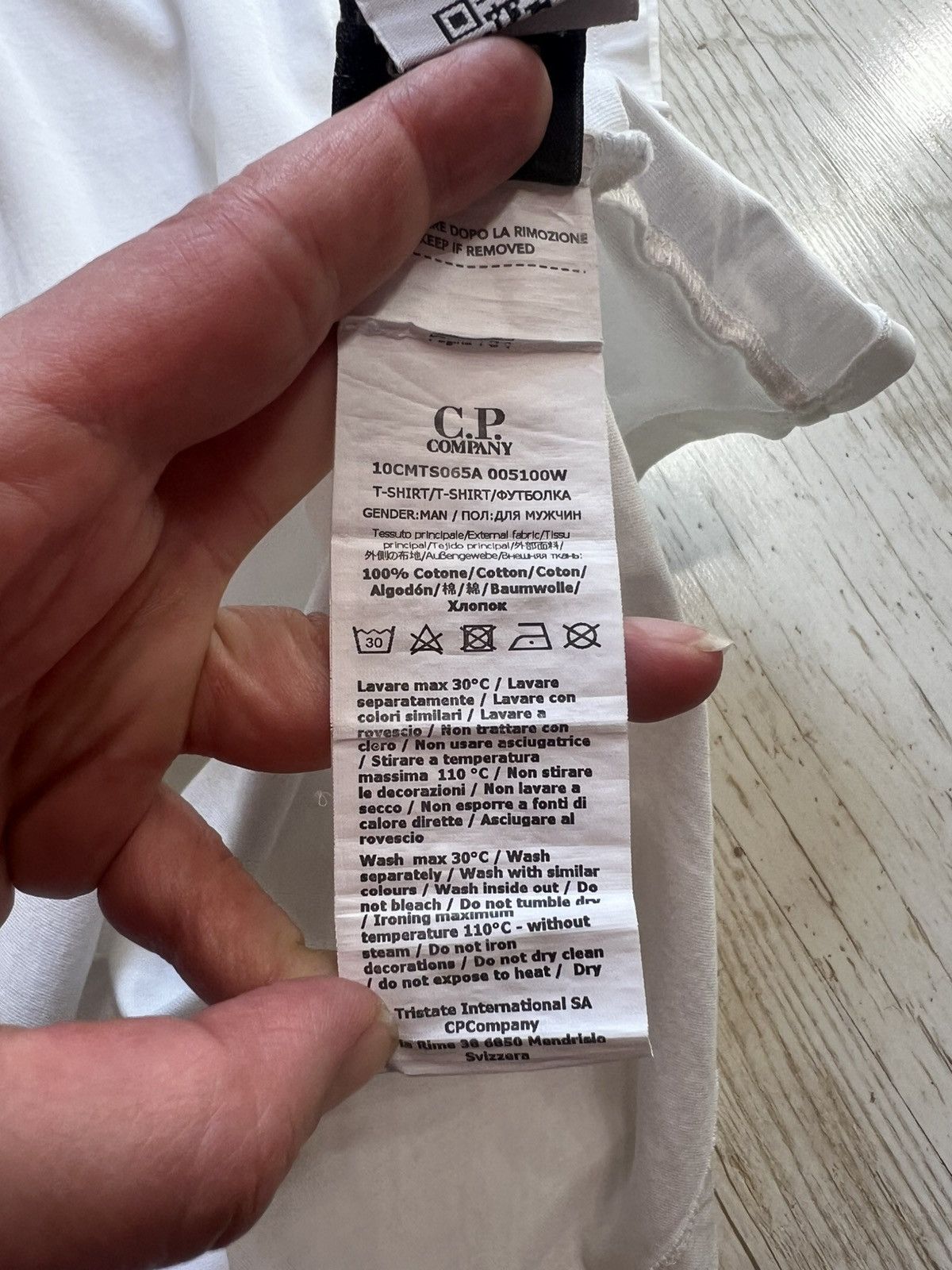 C.P. Company C.P. Company White Lightweight T-Shirt S Rubber Logo Cotton Size US S / EU 44-46 / 1 - 11 Thumbnail