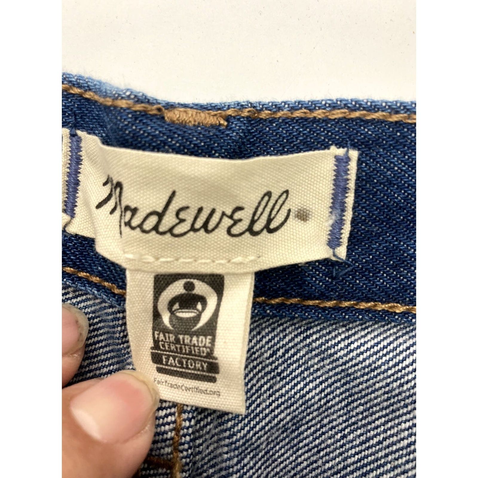 Madewell VINTAGE Madewell Baggy Jeans Women 29x33 Blue Denim Straight Leg Medium Wash NWT Size 29" - 6 Thumbnail