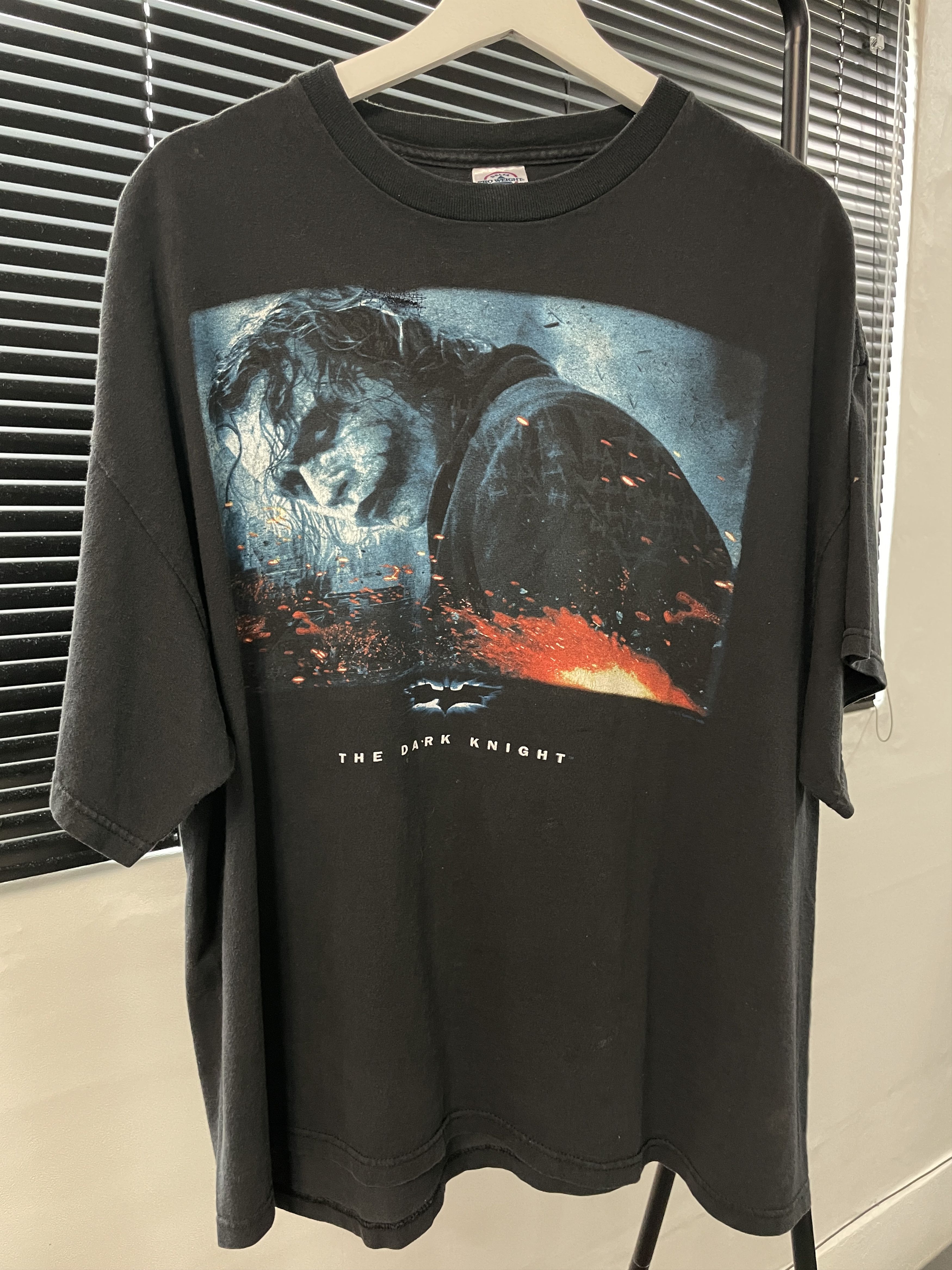 image of Movie x Vintage 2008 The Dark Knight Joker Shirt in Black, Men's (Size 2XL)