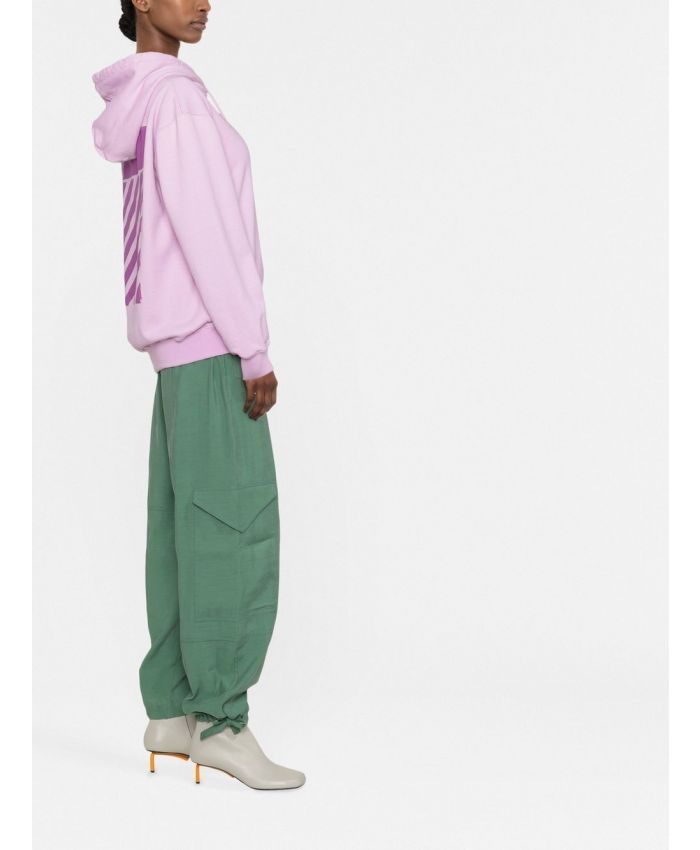 Off-White o1gr1nt0125 Diag Regular Hoodie in Lilac Size XXS / US 00 / IT 34 - 3 Thumbnail