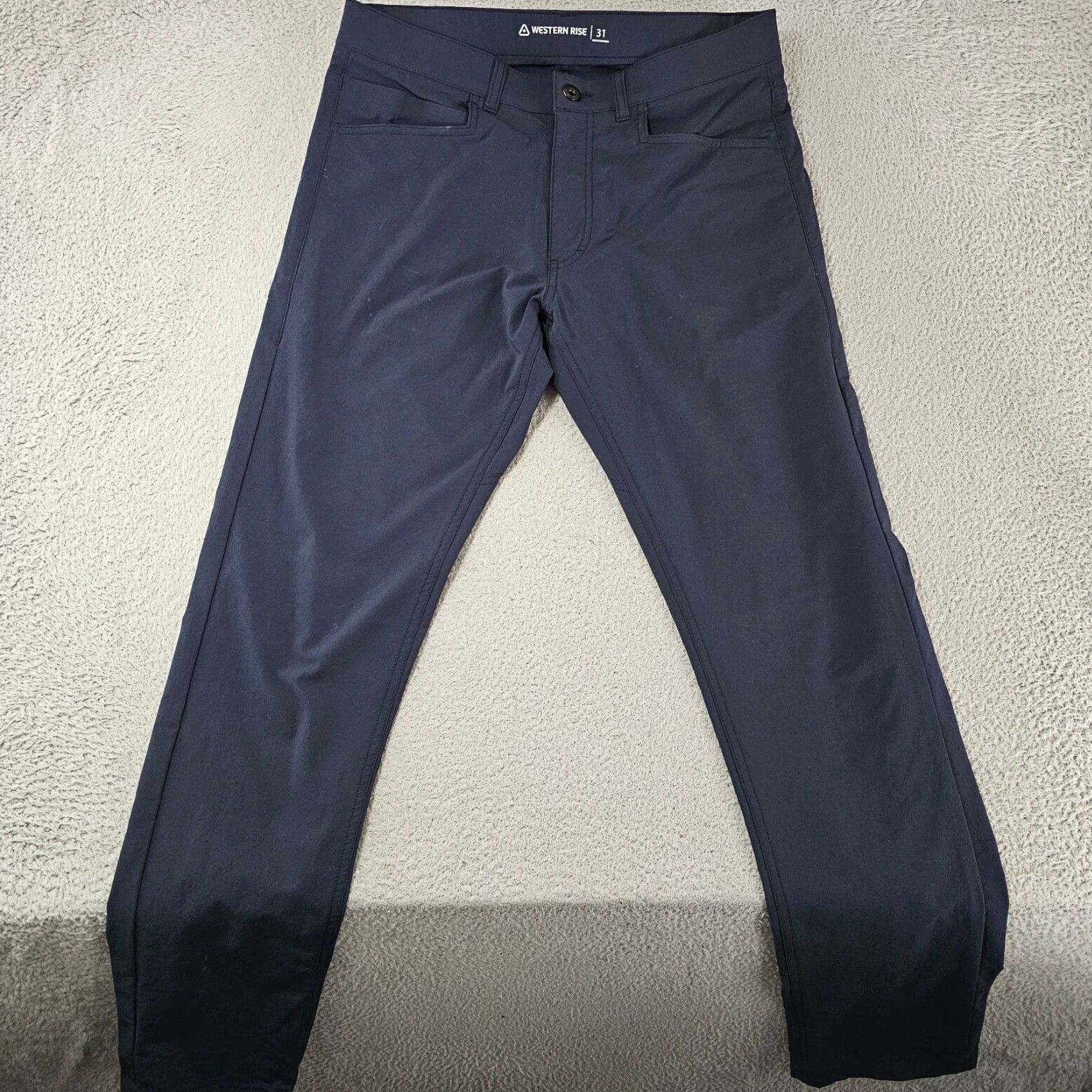 Vintage Western Rise Evolution Pant Mens 31x32 Navy 5-Pocket Nylon Stretch Travel Chino Pants Size US 31 - 2 Thumbnail