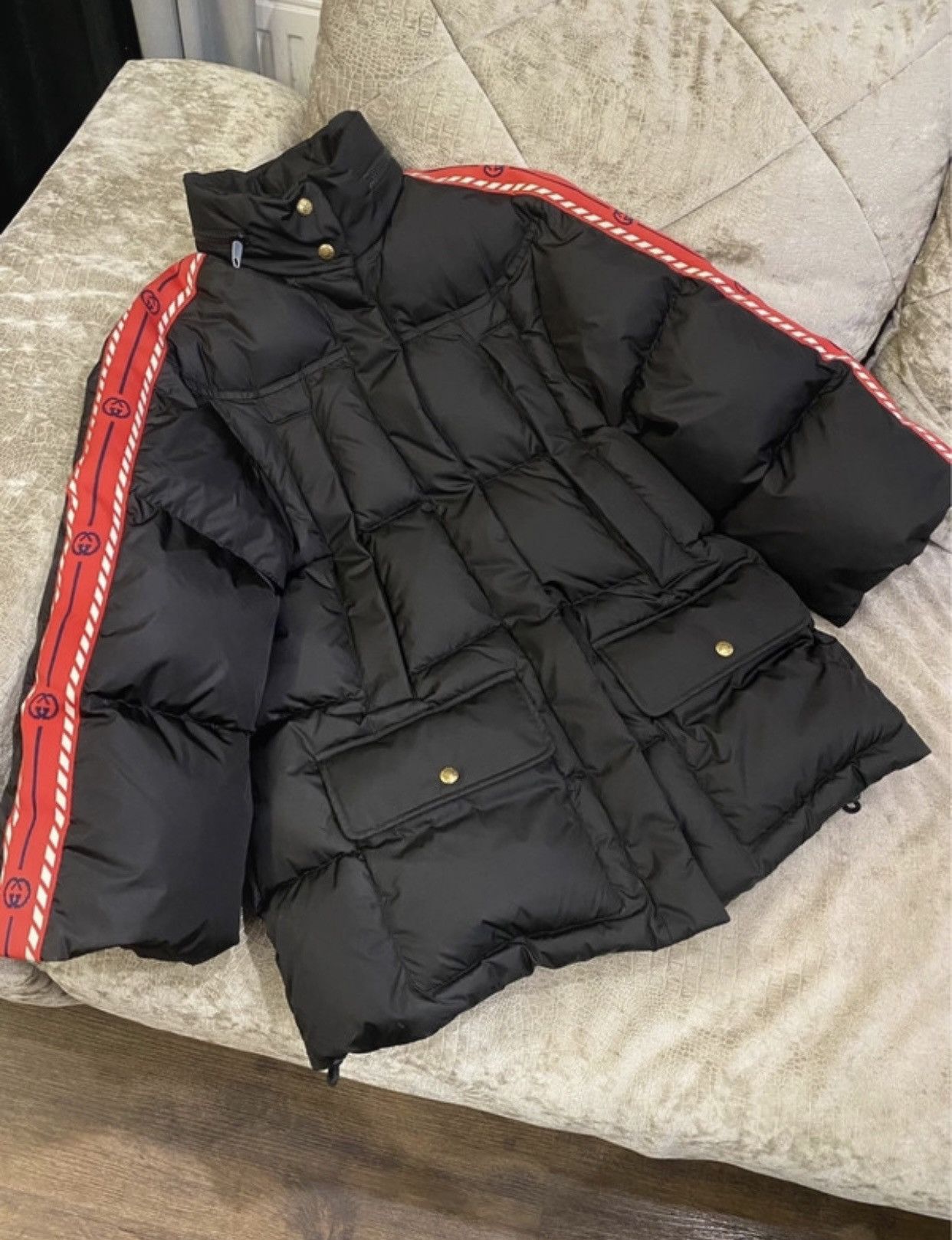 image of Gucci Puffer Jacket in Black, Women's (Size Small)