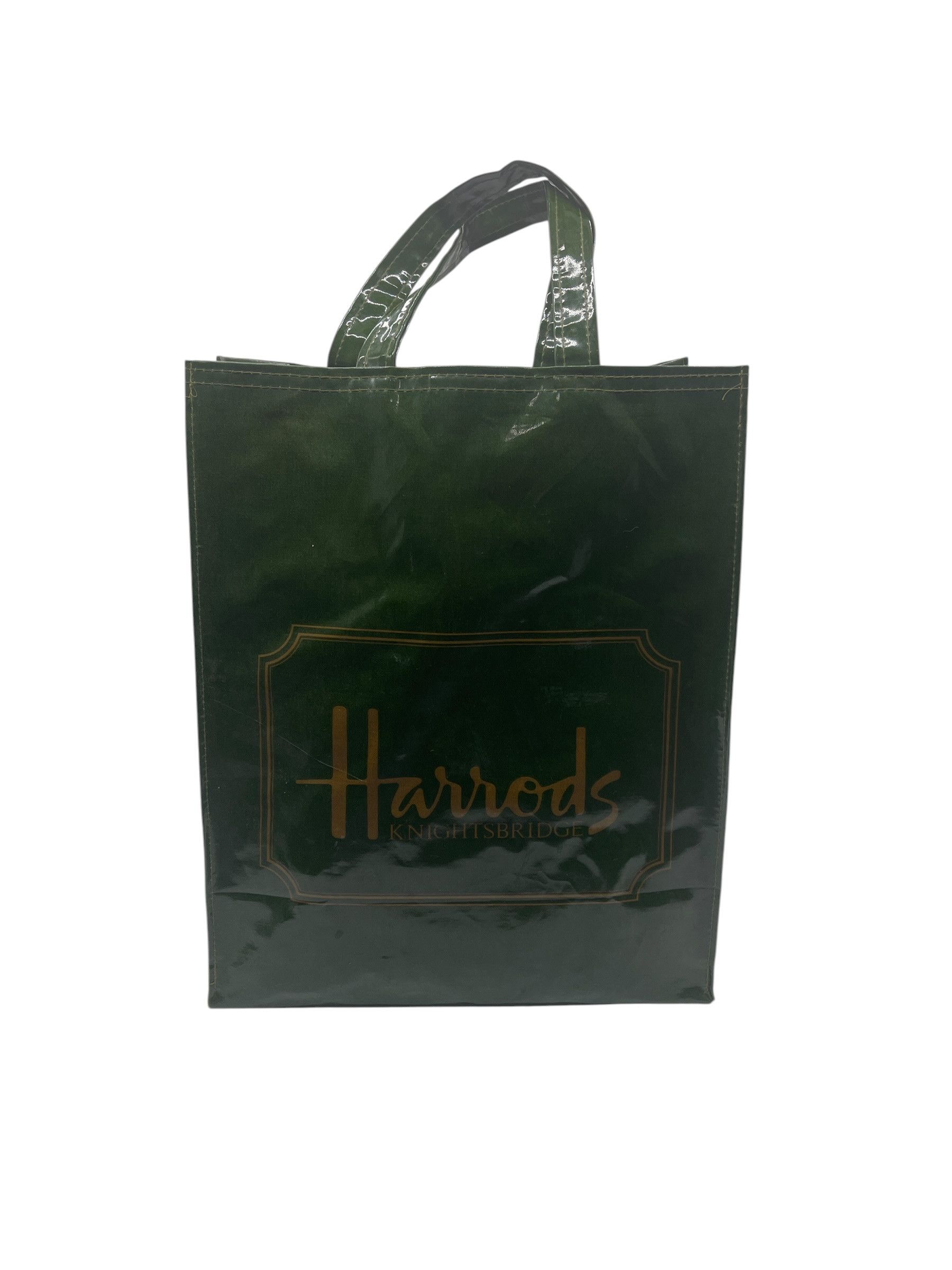 Harrods Vintage Harrods Knightsbridge Green PVC Vinyl Shopper Tote Size ONE SIZE - 5 Thumbnail