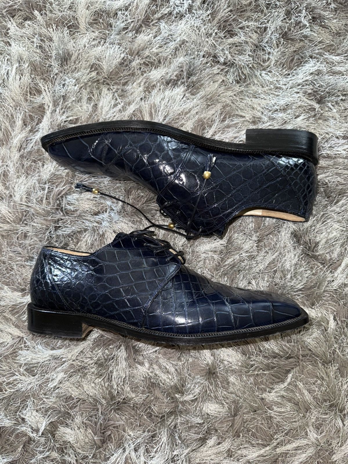 Mauri Mauri Men’s Crocodile Pattern Leather Oxford Dress Shoes Size US 11 / EU 44 - 1 Thumbnail