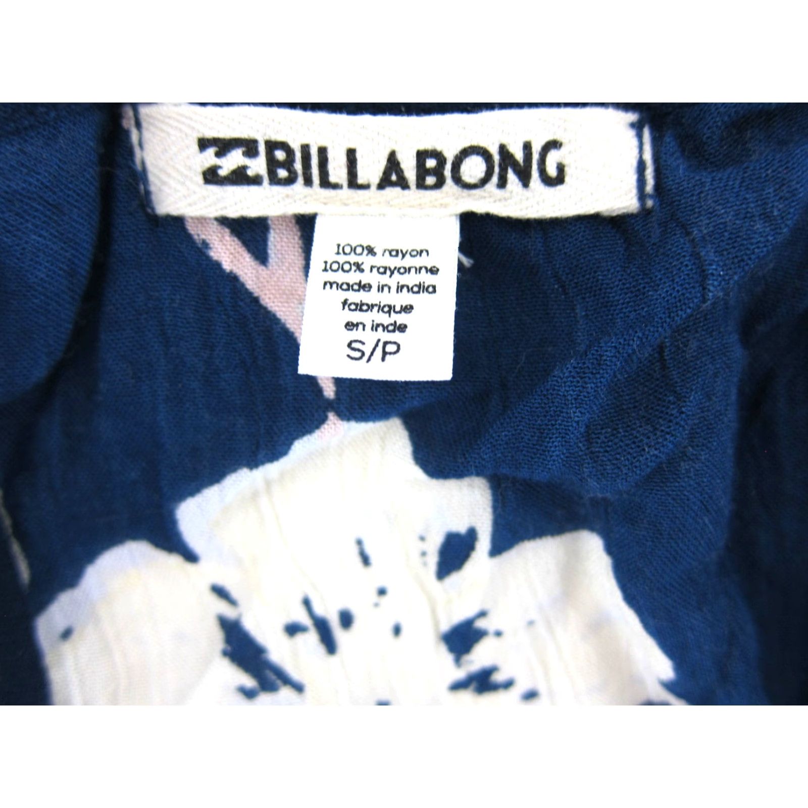 Billabong Dress 100% Rayon Floral Tunic Smock Long Sleeve Smock Dress Small  Women Blue Pink Yellow