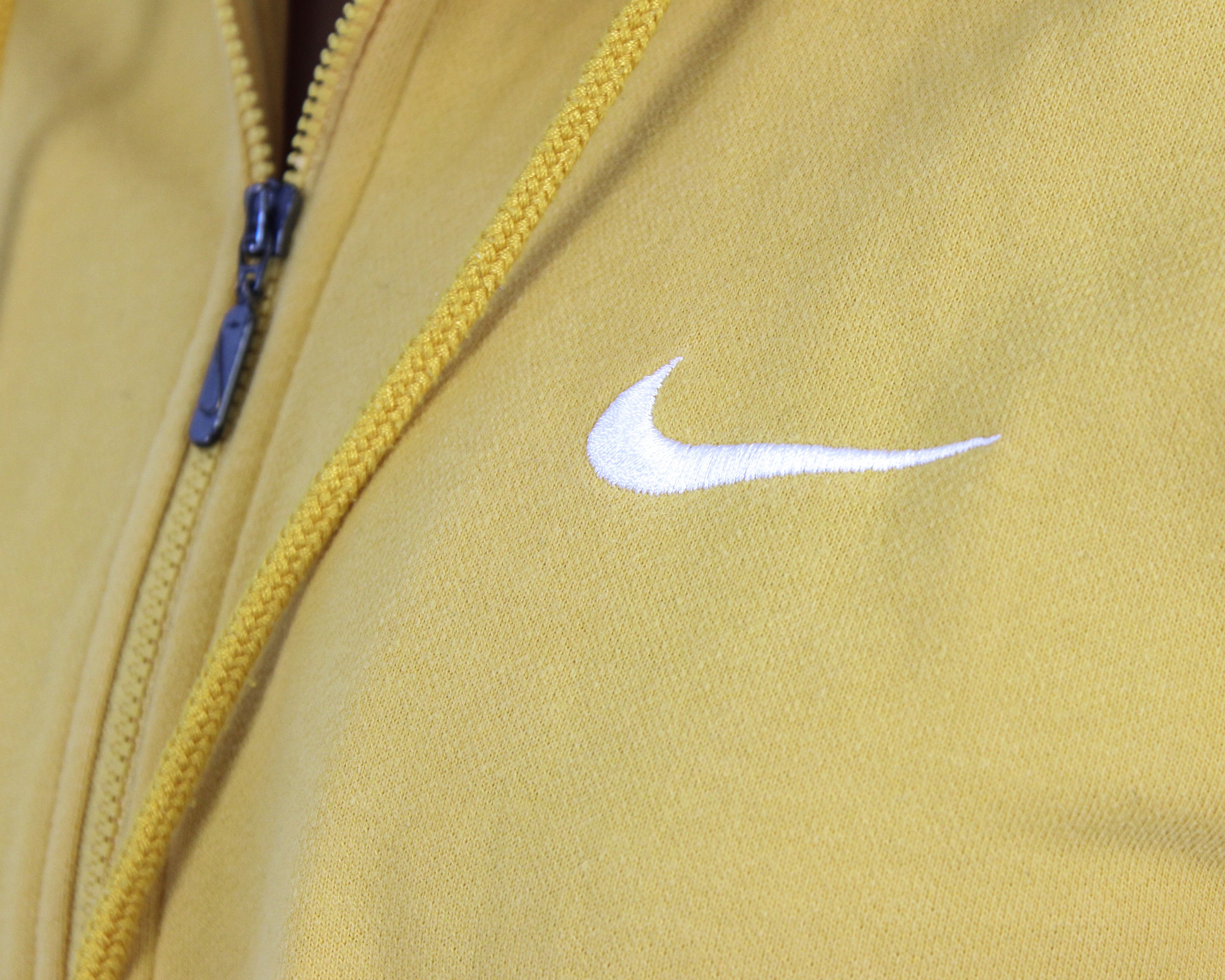 Nike × Vintage y2k Women S zip Hoodie Jumper Sweatshirt Uni Jacket Yellow Size S / US 4 / IT 40 - 6 Thumbnail