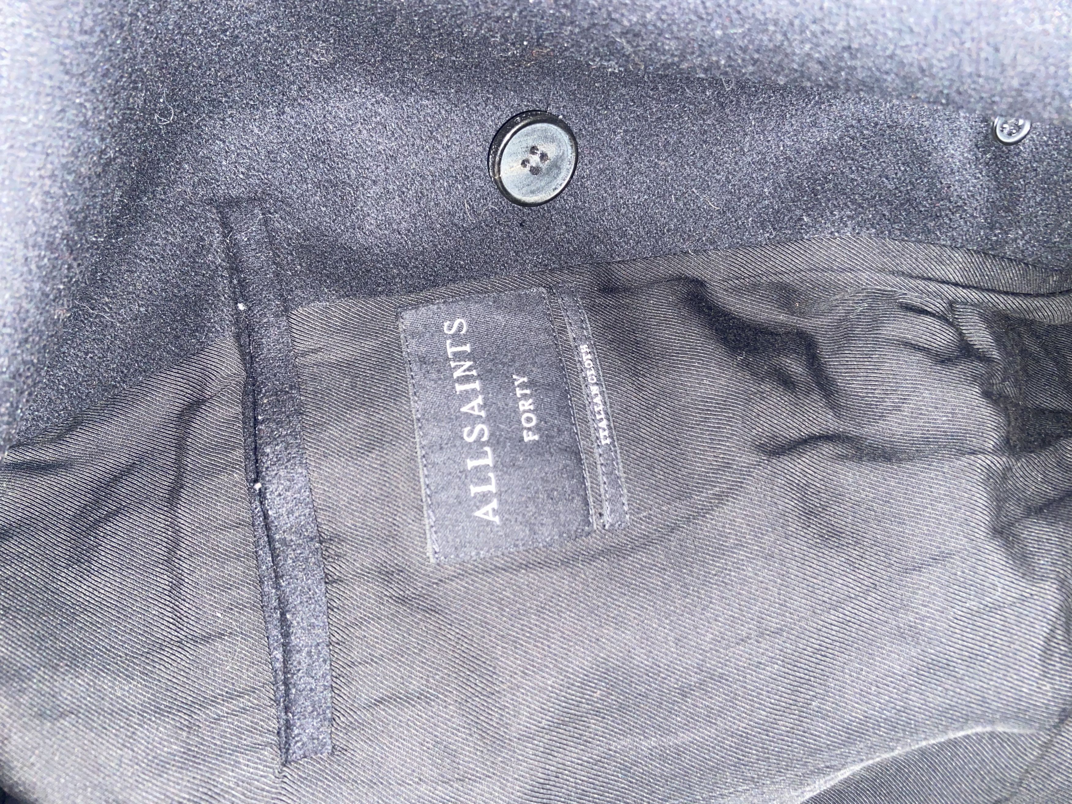 Allsaints officers style overcoat Size US L / EU 52-54 / 3 - 3 Thumbnail