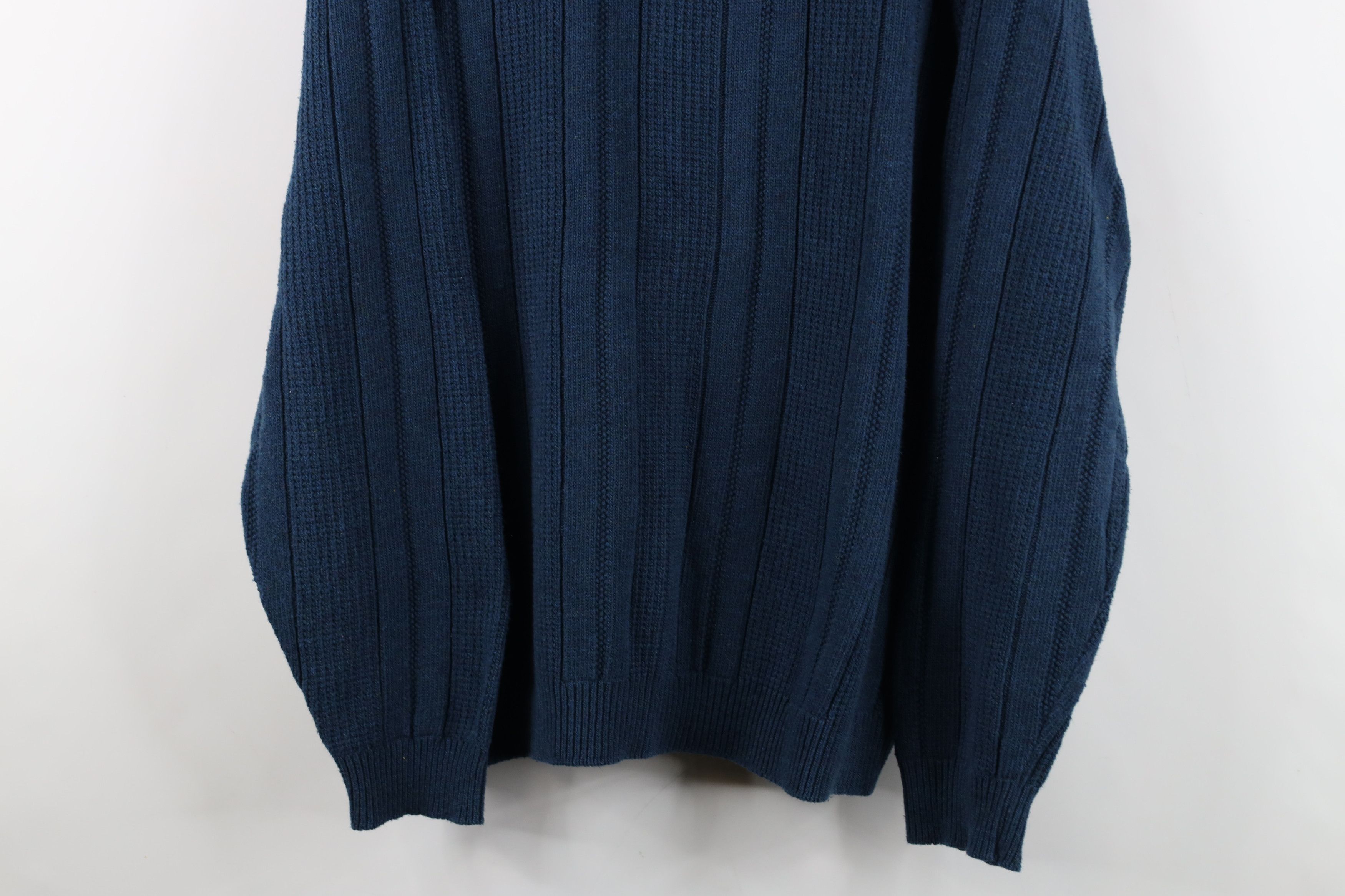 Vintage Vintage 90s Streetwear Chunky Ribbed Knit Crewneck Sweater Size US XL / EU 56 / 4 - 3 Thumbnail