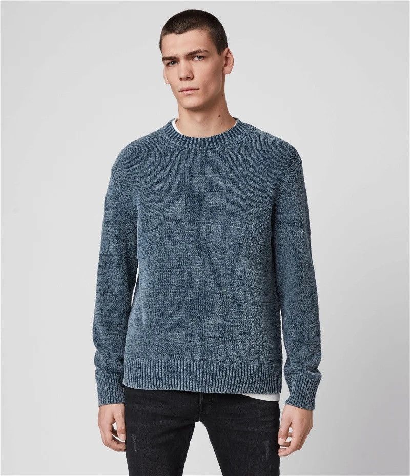 Allsaints Allsaints isumi crew blue garment knit sweater jumper Size US S / EU 44-46 / 1 - 1 Thumbnail