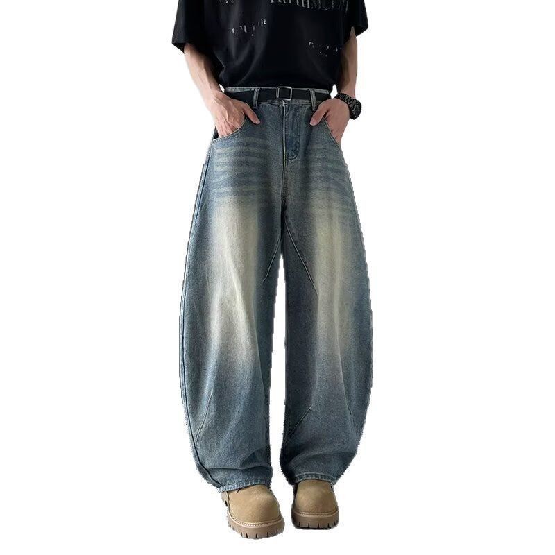 Japanese Brand Retro casual straight leg wide leg jeans Size US 32 / EU 48 - 5 Thumbnail