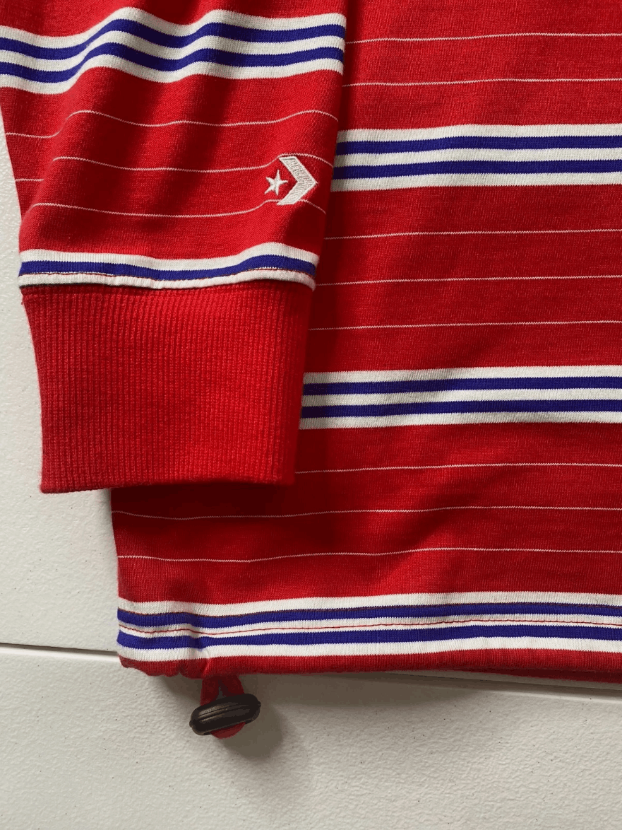 Converse Converse Striped Quarter Zipped Sweatshirt Size US S / EU 44-46 / 1 - 7 Thumbnail