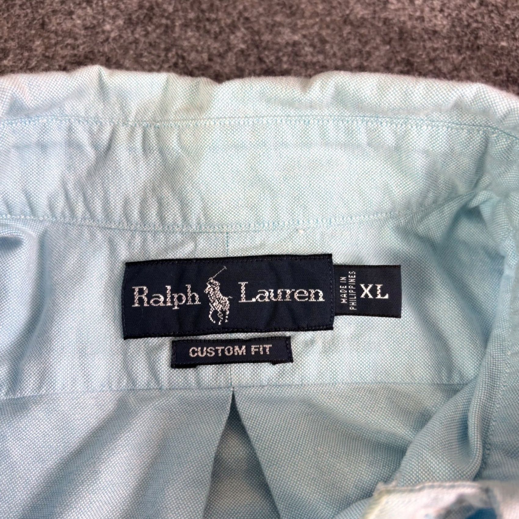 Polo Ralph Lauren Polo Ralph Lauren Mens XL Custom Fit Oxford Button Down Shirt Light Blue Pony Size US XL / EU 56 / 4 - 5 Thumbnail
