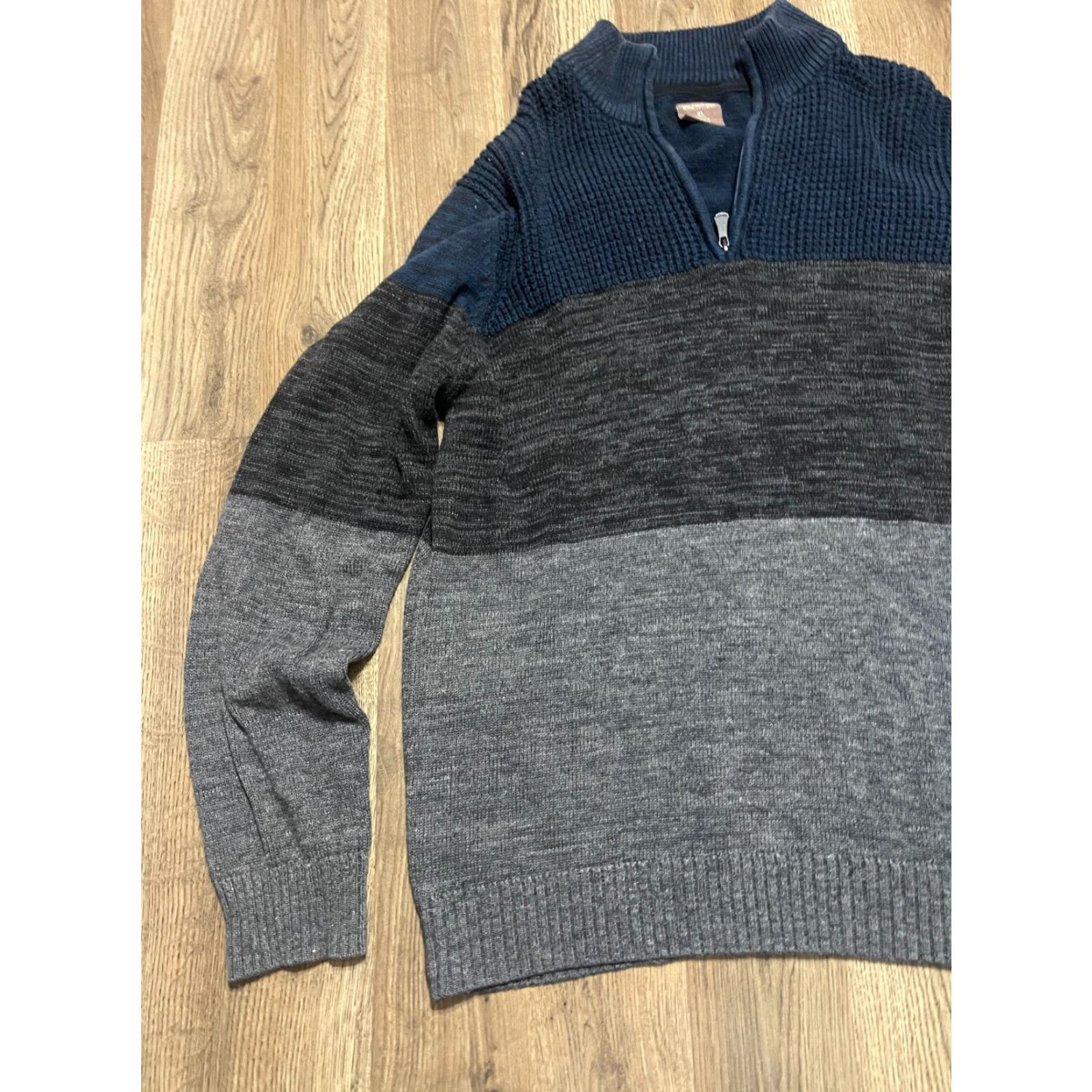 Greats Great Northwest Sweater Mens XL Gray Blue 1/4 Zip Pullover Long Sleeve Size US XL / EU 56 / 4 - 3 Thumbnail