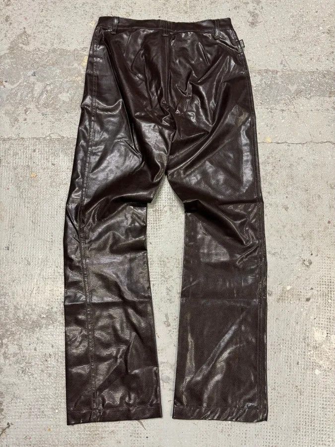 Designer × Moschino × Vintage 2000s Moschino Brown Snake Effect Pants Size US 28 / EU 44 - 5 Thumbnail